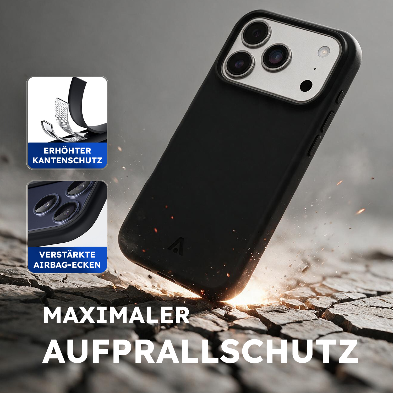 alkaya. | LUCID Silikon Case kompatibel mit Magsafe schwarz, iPhone 17 Pro/18 Pro