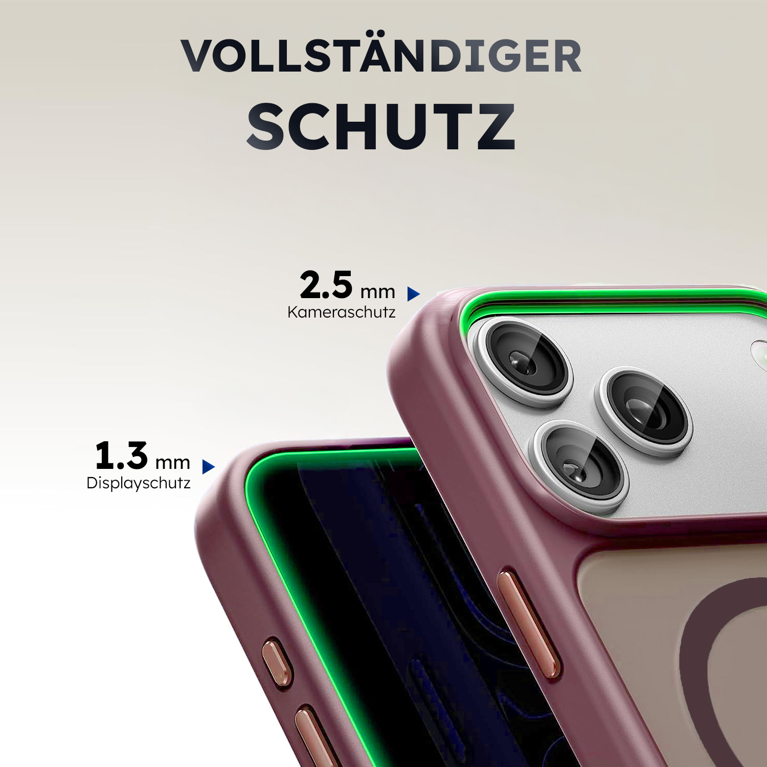 alkaya. | LUCID FROSTED Case kompatibel mit Magsafe dark cherry, iPhone 17Pro/18 Pro