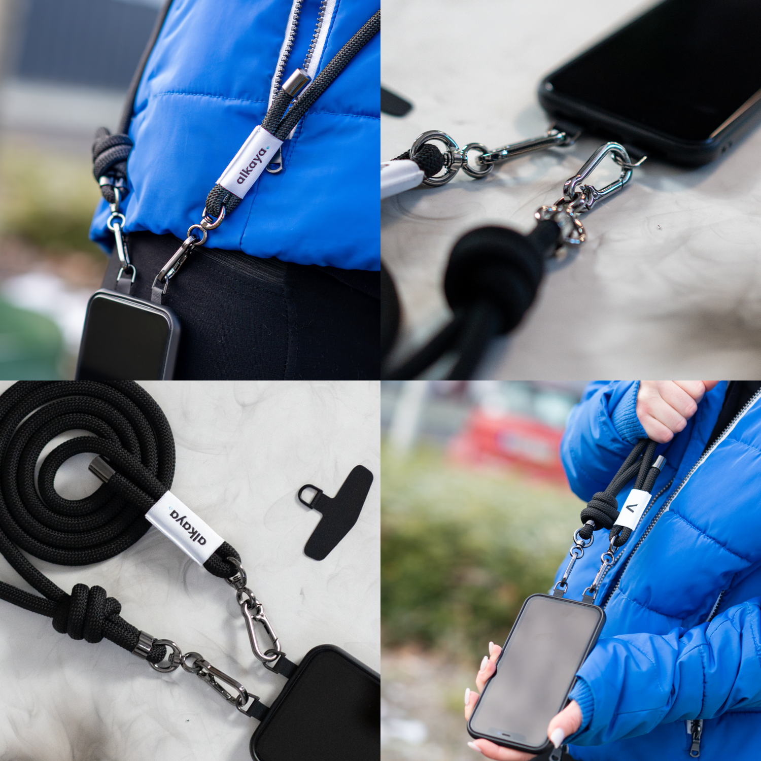 alkaya. | A Strap | Premium Lanyard Handykette schwarz