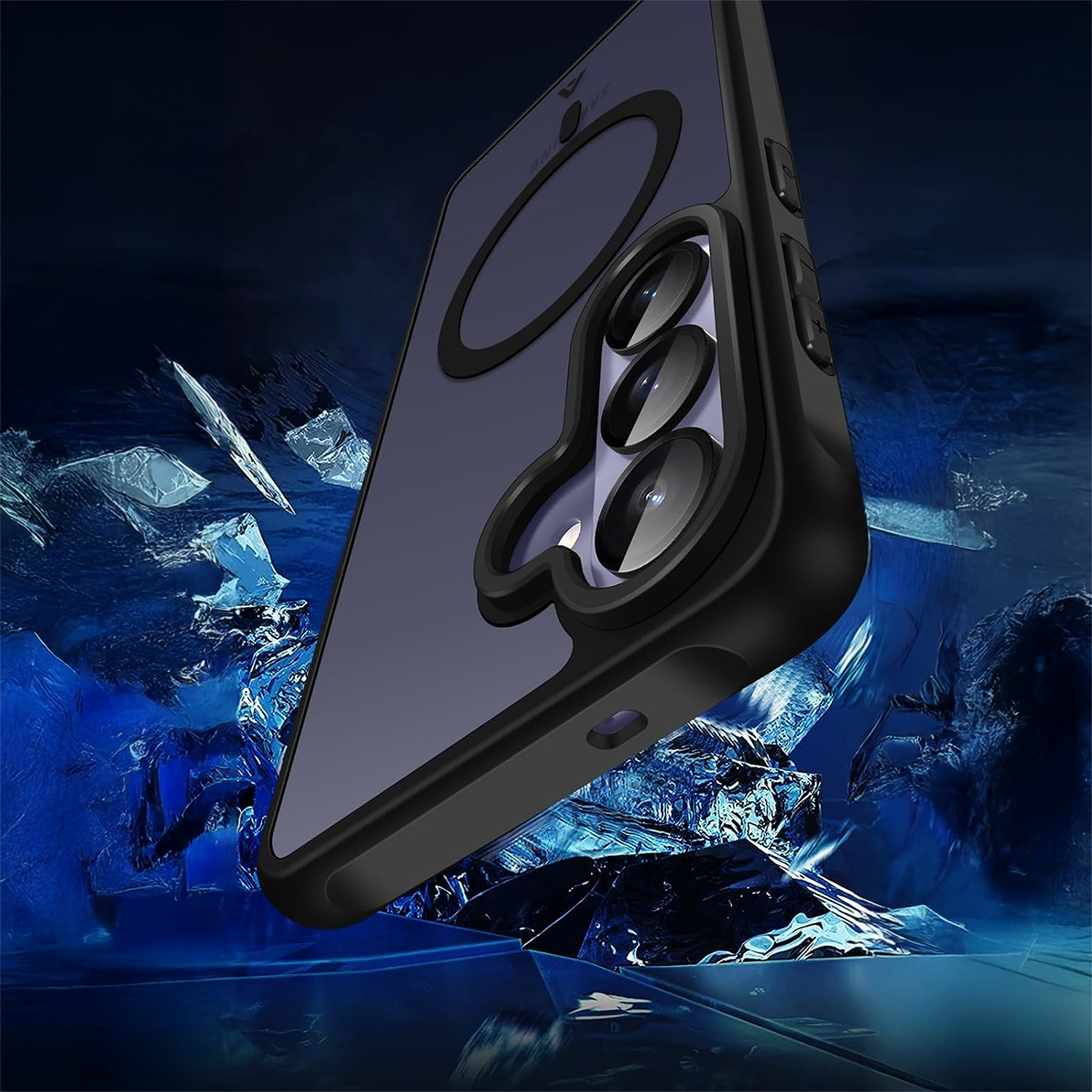 alkaya.| FROSTED Case Kompatibel mit MagSafe, Samsung S26 schwarz