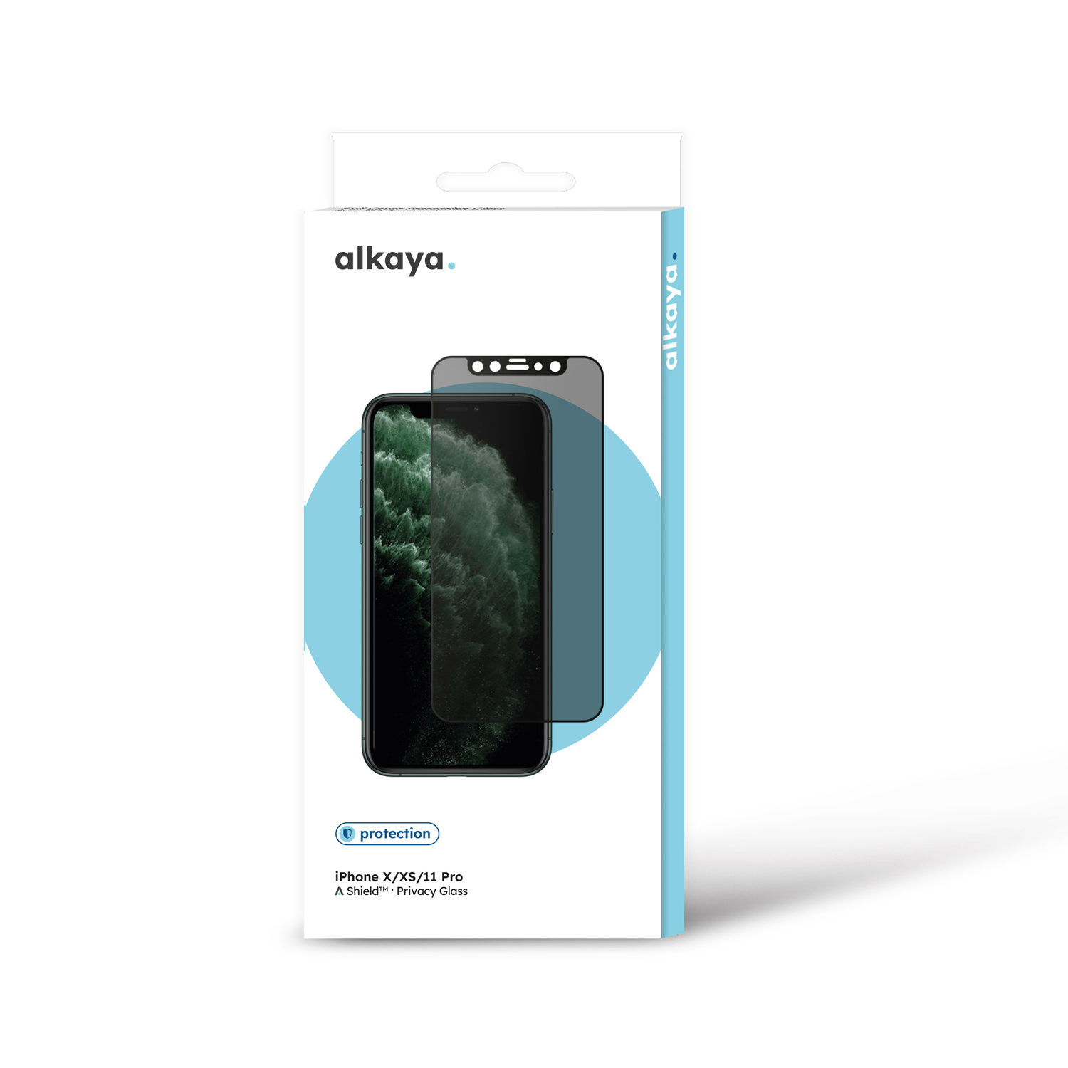 alkaya. | A Shield | Display-Sichtschutzglas | 3D Full Cover | Privacy,  iPhone X/XS/11Pro