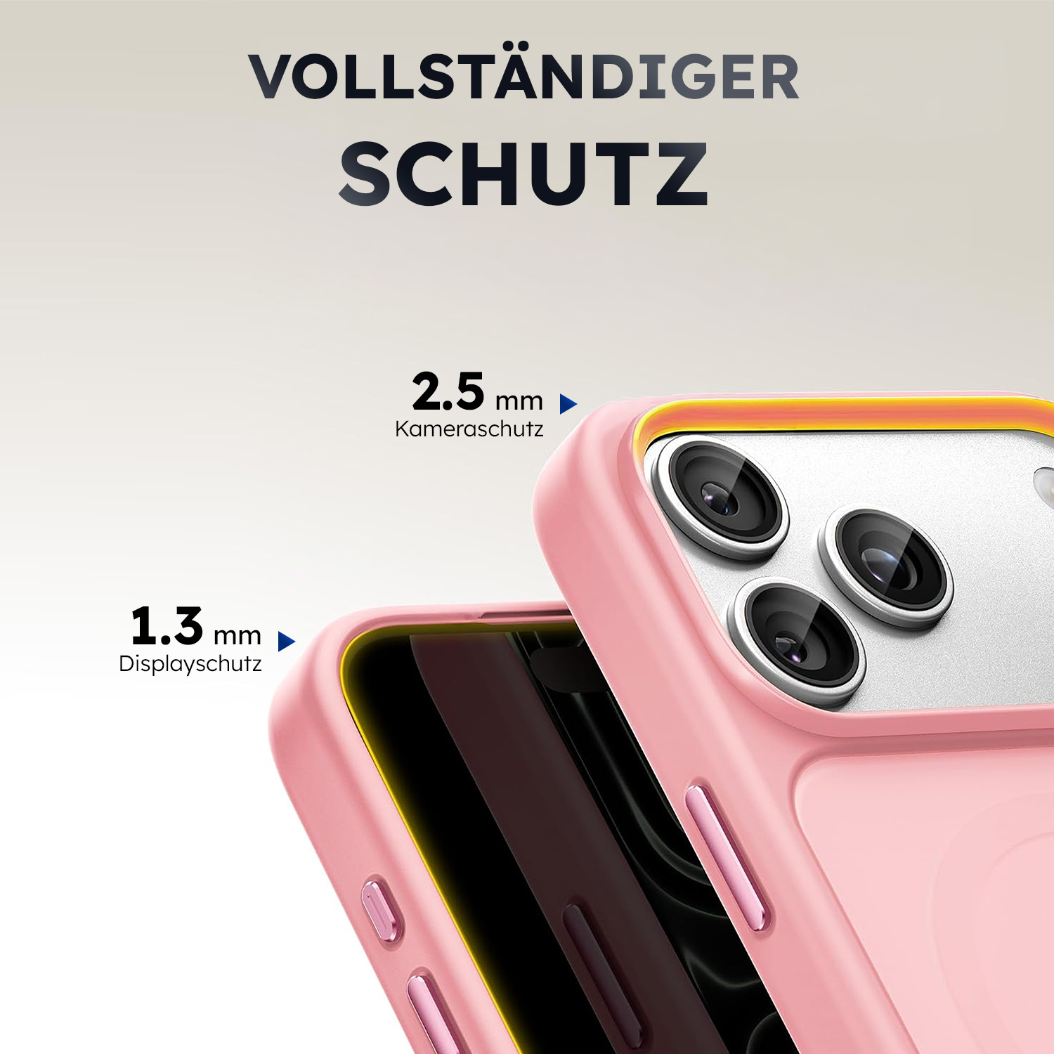 alkaya. | LUCID FROSTED Case kompatibel mit Magsafe pink, iPhone 18 Pro