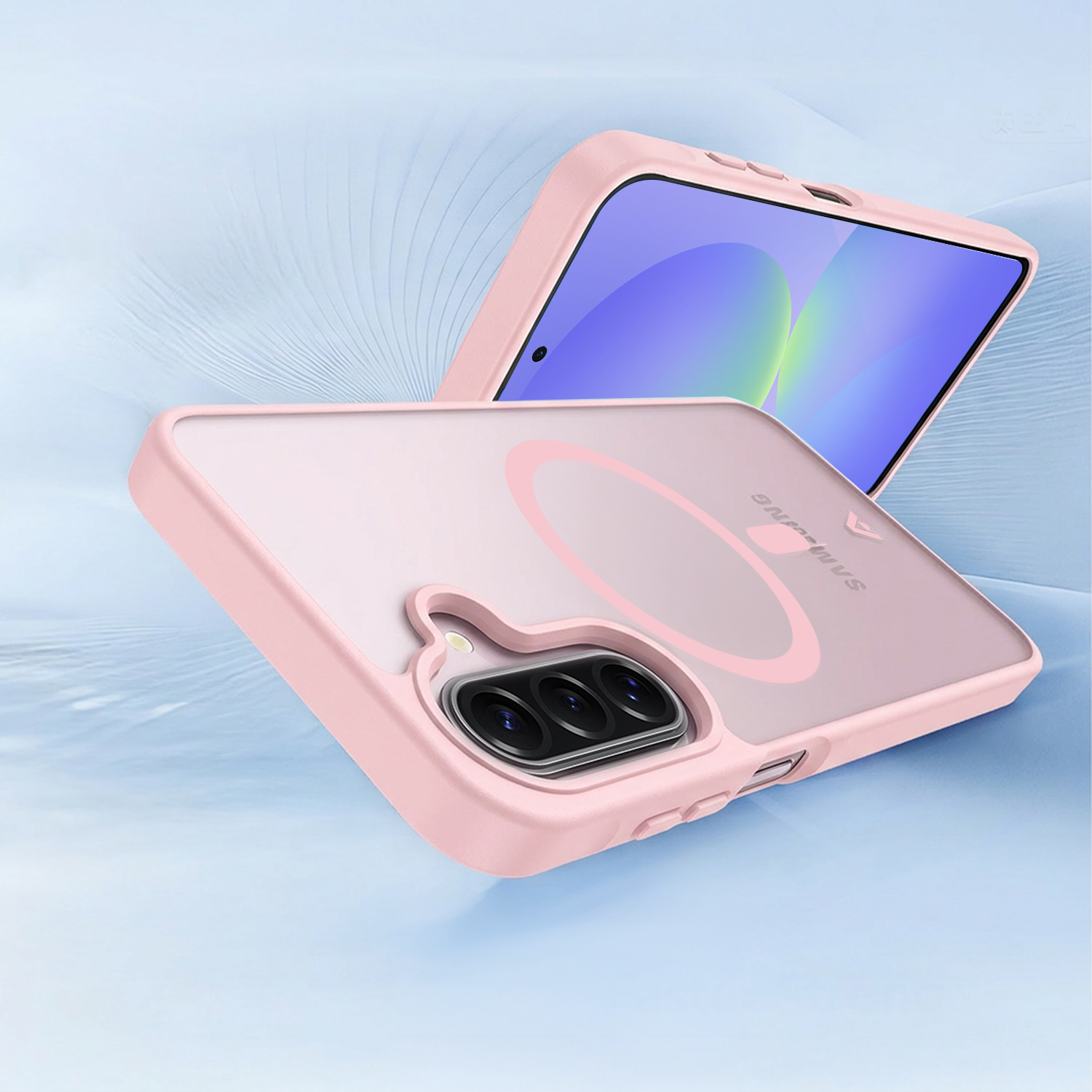 alkaya.| FROSTED Case Kompatibel mit MagSafe, Samsung A37 Pink