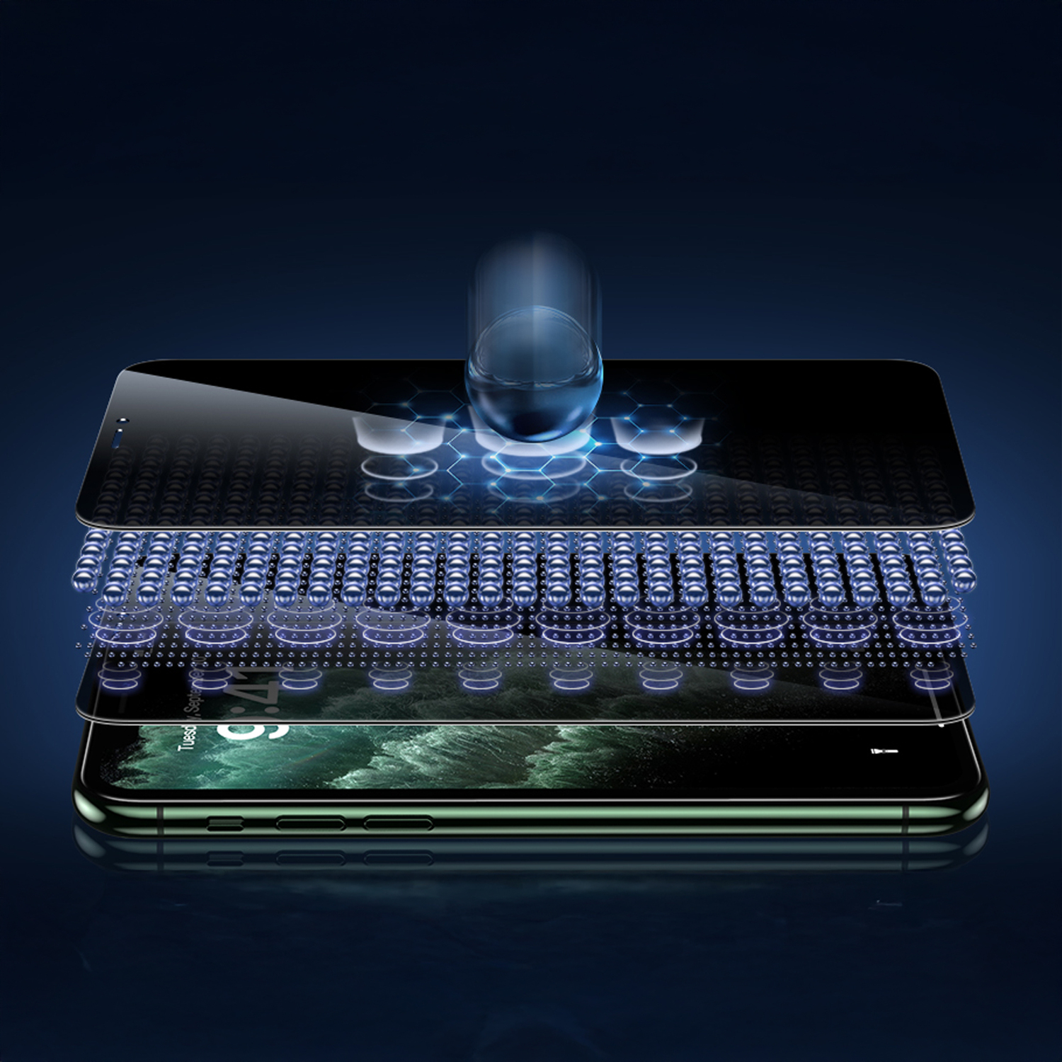 alkaya. | A Shield | Display-Sichtschutzglas | 3D Full Cover | Privacy,  iPhone X/XS/11Pro