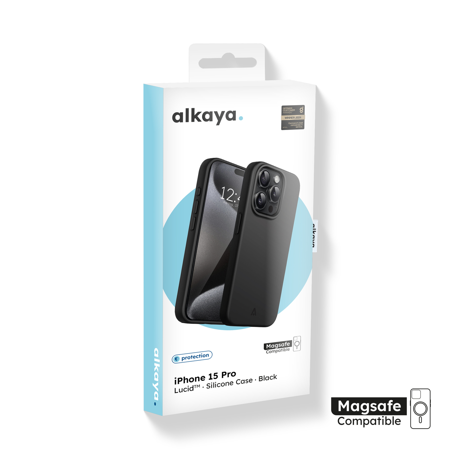 alkaya. | LUCID Silikon Case kompatibel mit Magsafe schwarz, iPhone 15 Pro