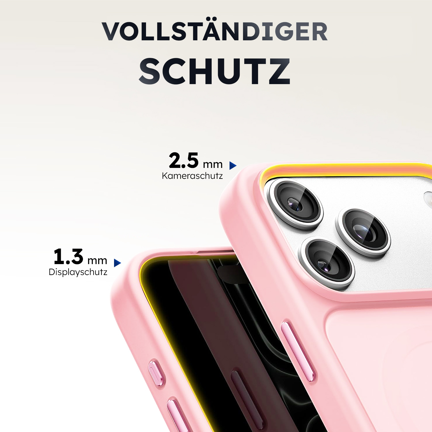 alkaya. | LUCID FROSTED Case kompatibel mit Magsafe pink, iPhone 17 Pro/18 Pro