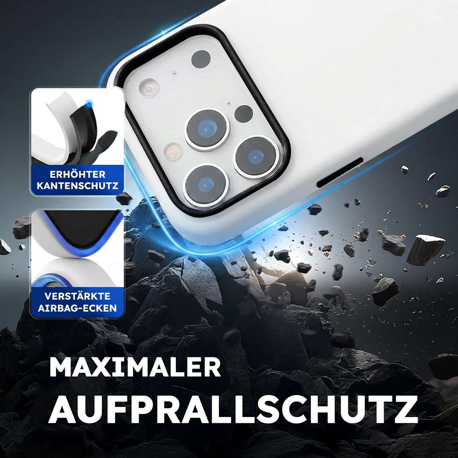 alkaya. | LUCID PU-Leder Case kompatibel mit Magsafe weiß, iPhone 17 Pro Max/18 Pro Max