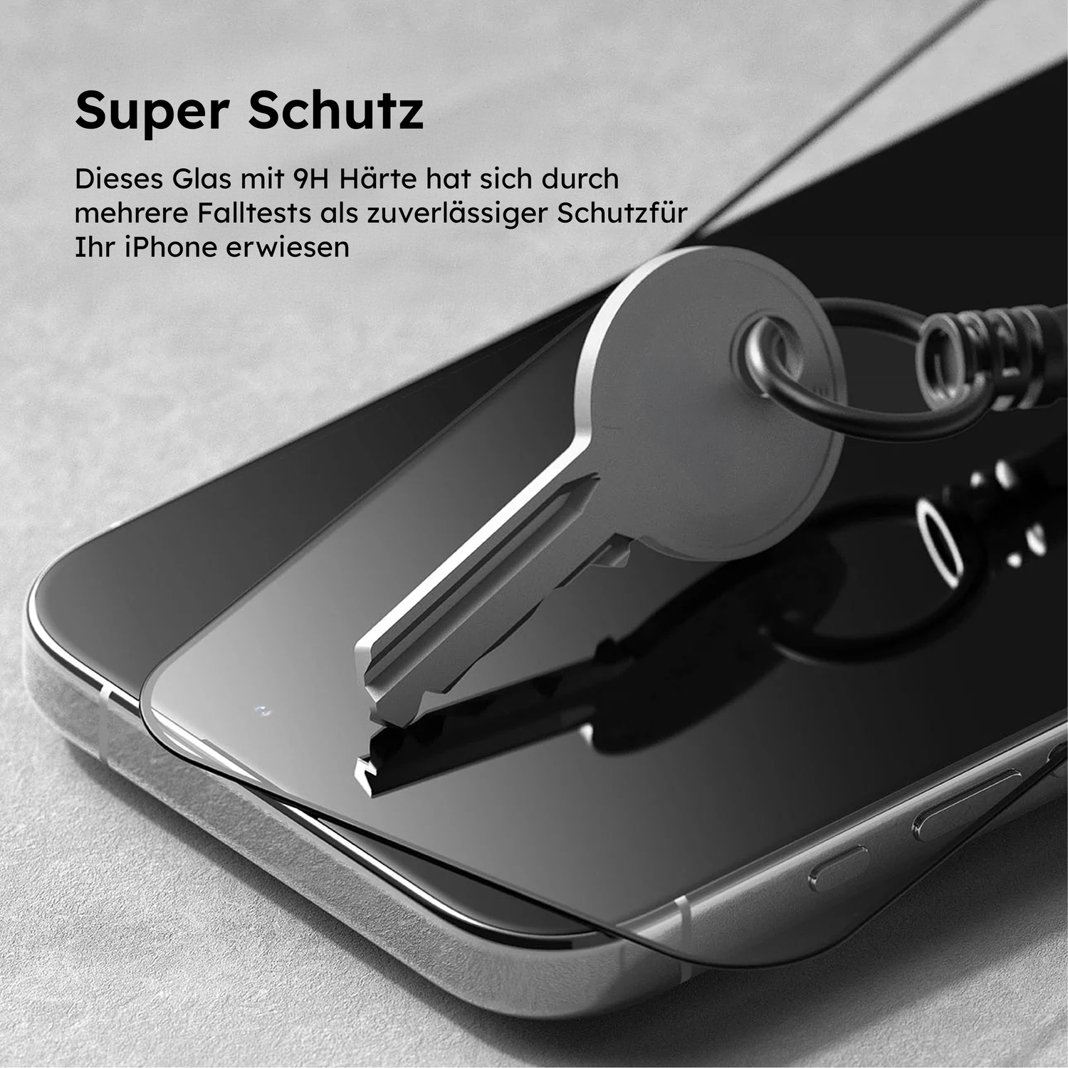 alkaya. | A Shield | Displayschutzglas | 3D Full Cover transparent, iPhone 15 Pro