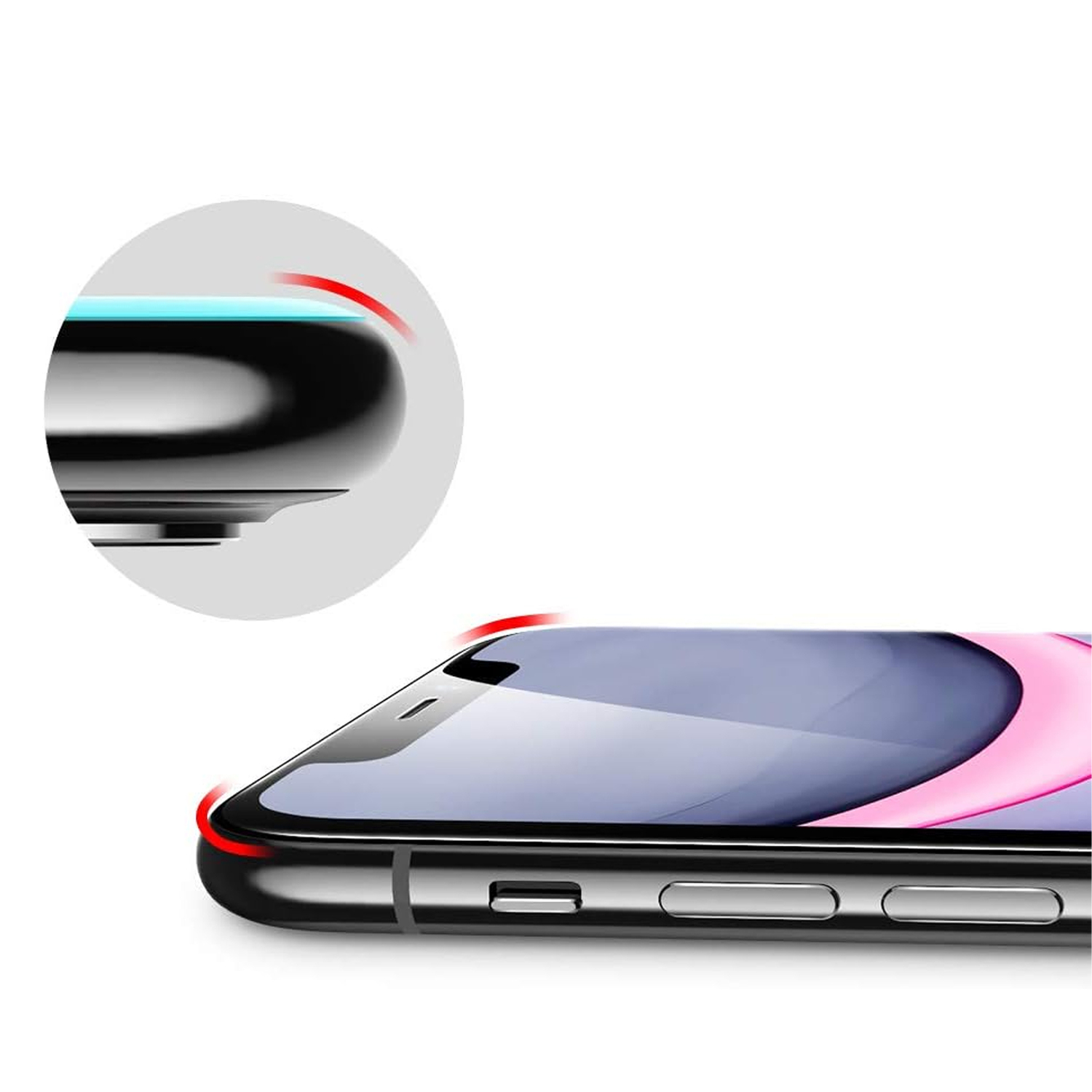 alkaya. | A Shield | Displayschutzglas | 3D Full Cover transparent, iPhone XR/11