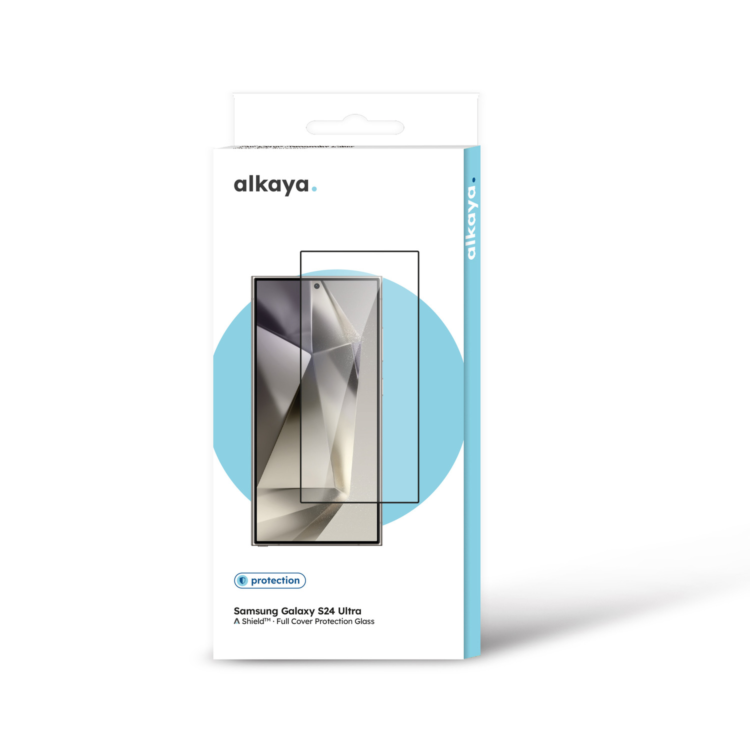 alkaya. | A Shield | Displayschutzglas | 3D Full Cover transparent, Samsung Galaxy S24 Ultra