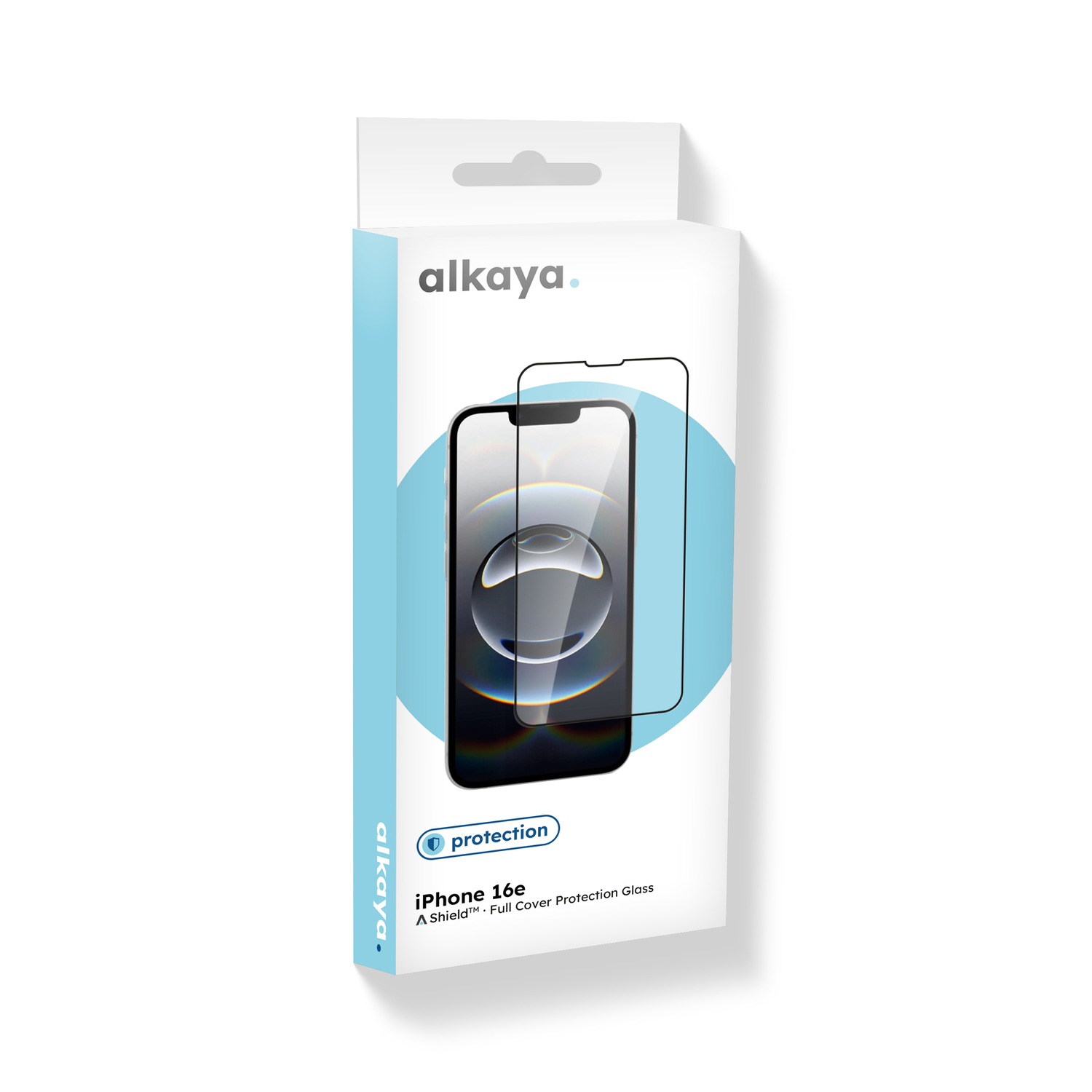 alkaya. | A Shield | Displayschutzglas | 3D Full Cover transparent, iPhone 16e / 17e