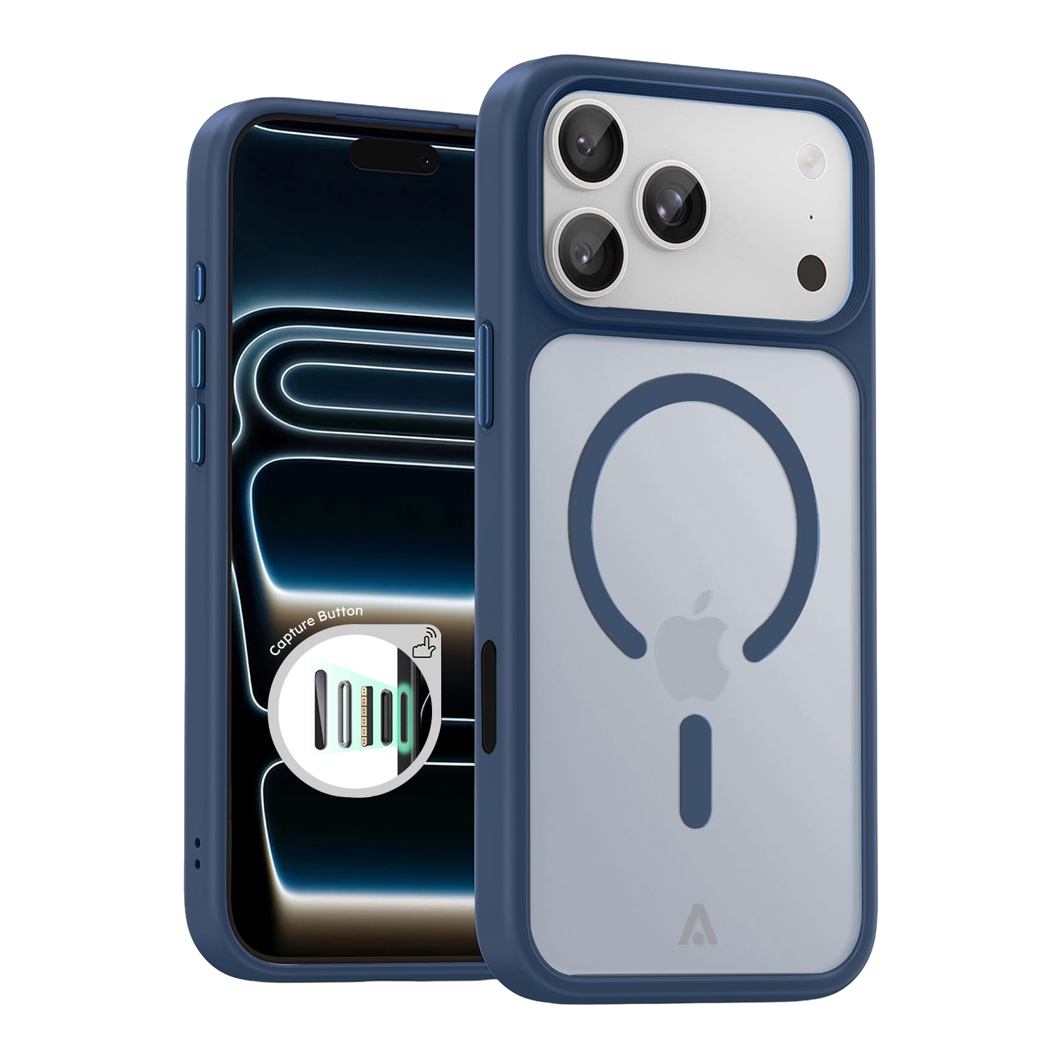 alkaya. | LUCID FROSTED Case kompatibel mit Magsafe blau, iPhone 17 Pro Max/18 Pro Max