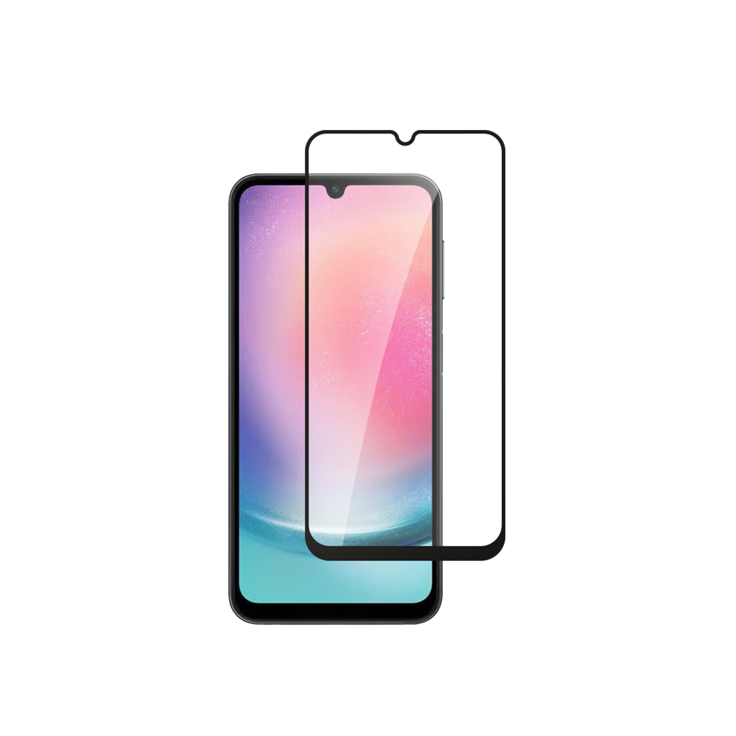 alkaya. | A Shield | Displayschutzglas | 3D Full Cover transparent, Samsung Galaxy A24