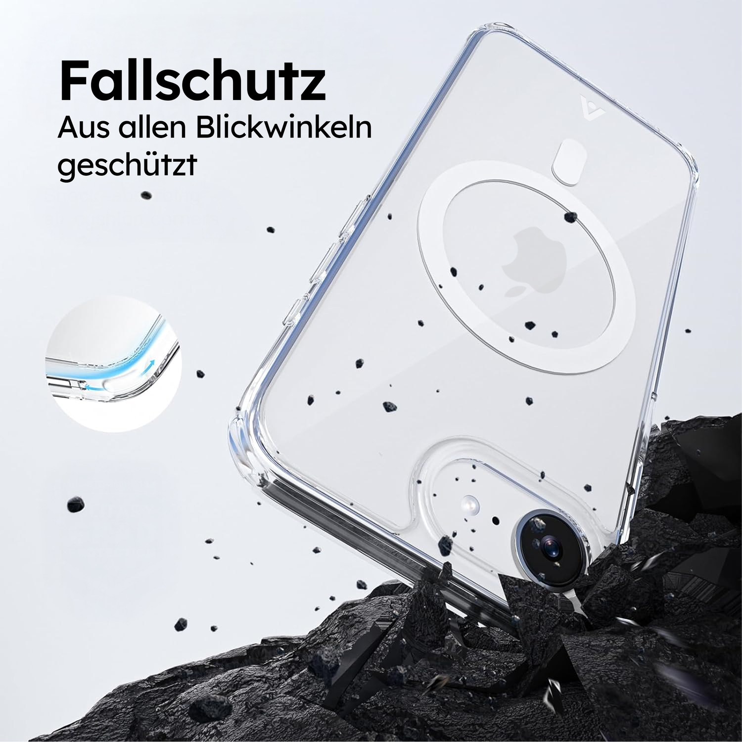 alkaya. | LUCID Clear Case kompatibel mit Magsafe transparent, iPhone 16e / 17e