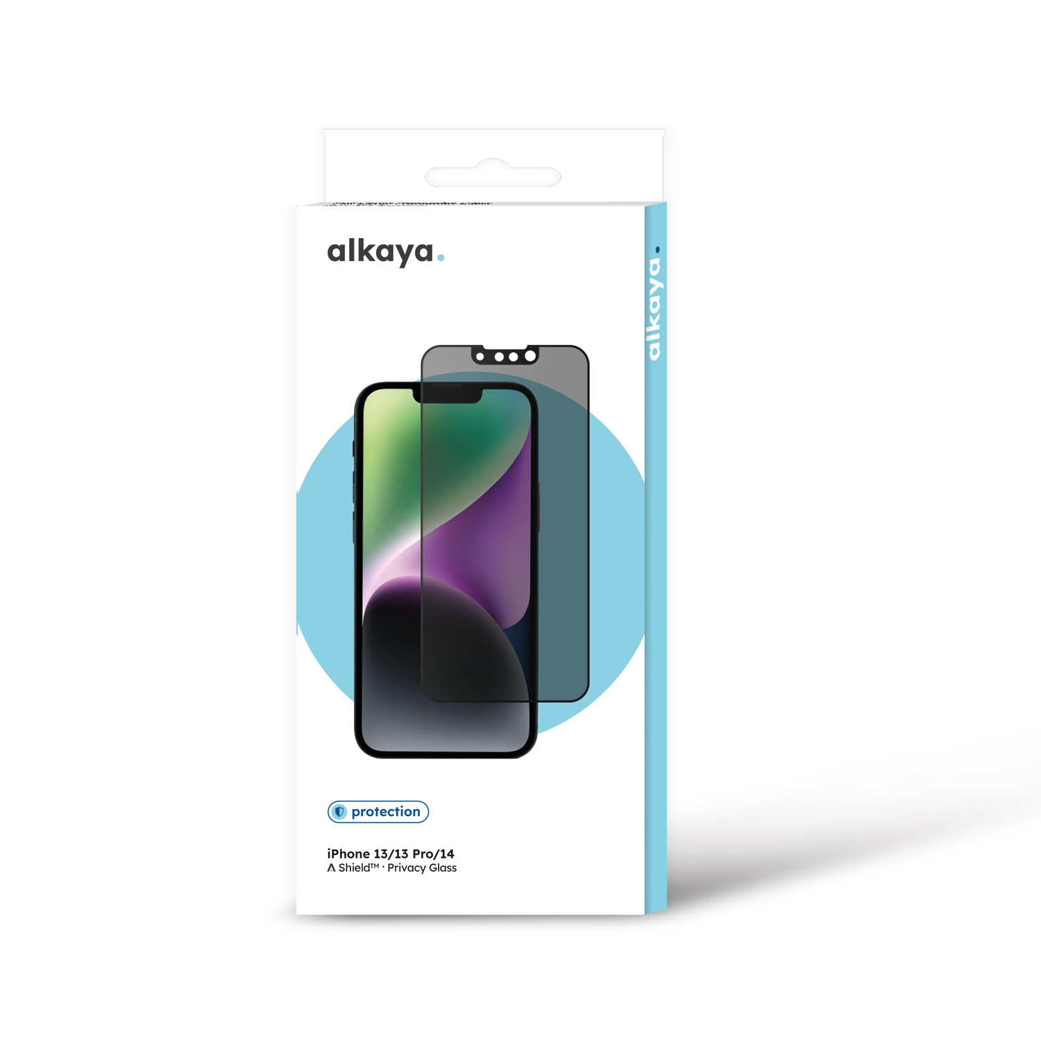 alkaya. | A Shield | Display-Sichtschutzglas | 3D Full Cover | Privacy, iPhone 13/13Pro/14