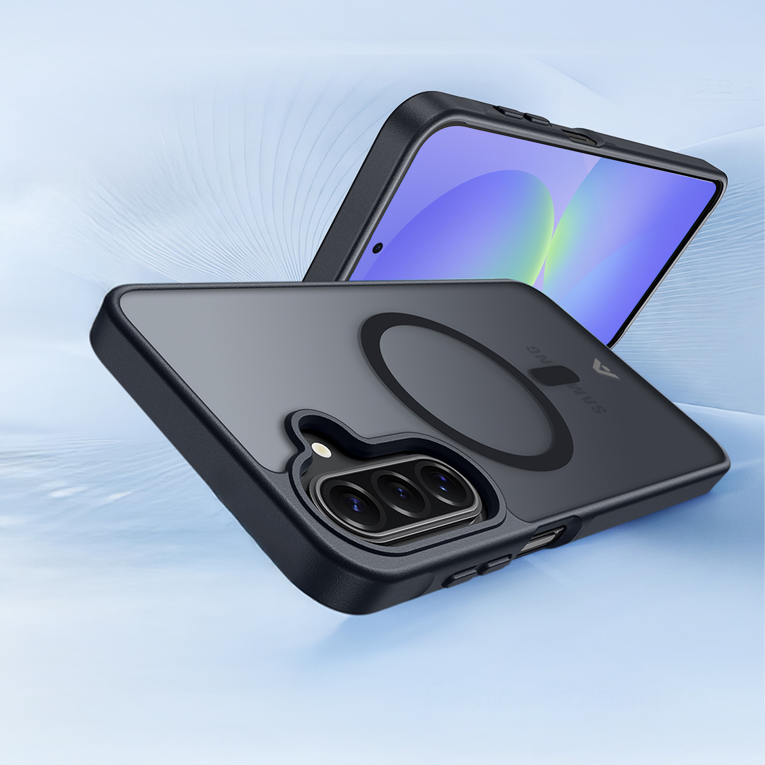 alkaya. | LUCID FROSTED Case Kompatibel mit MagSafe, Samsung A37 schwarz