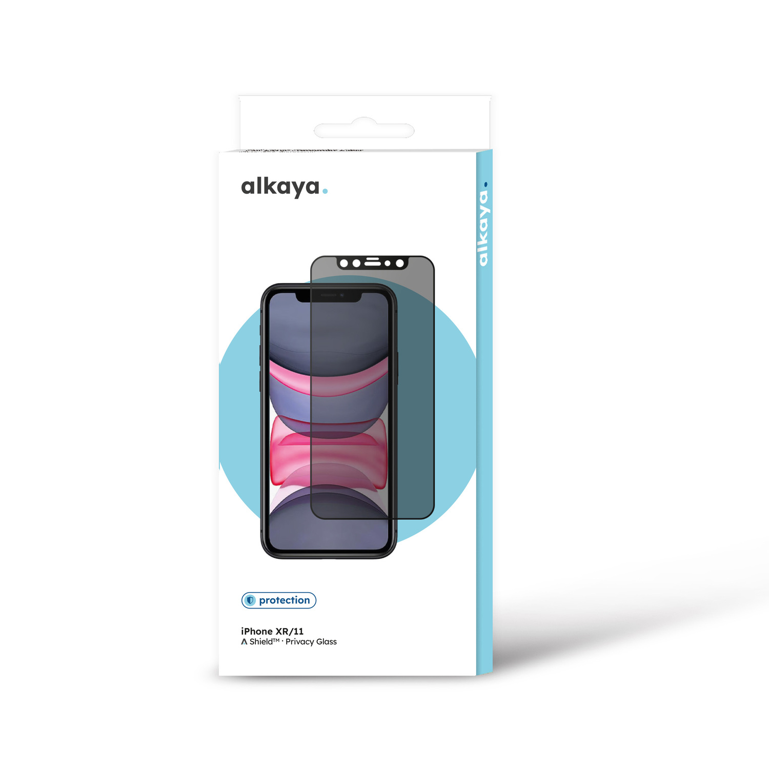 alkaya. | A Shield | Display-Sichtschutzglas | 3D Full Cover | Privacy, iPhone XR/11