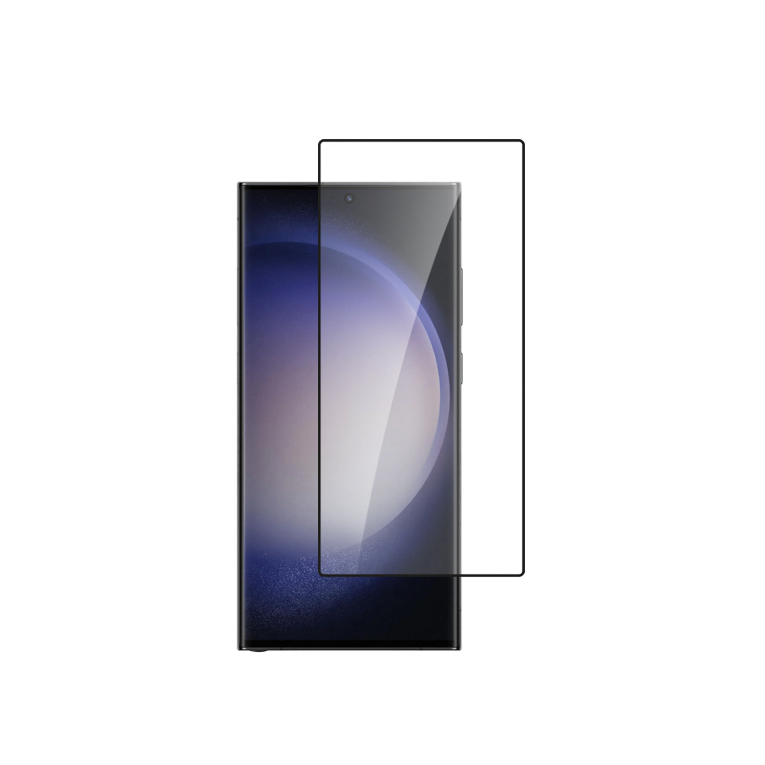 alkaya. | A Shield | Displayschutzglas | 3D Full Cover transparent, Samsung Galxy S23 Ultra
