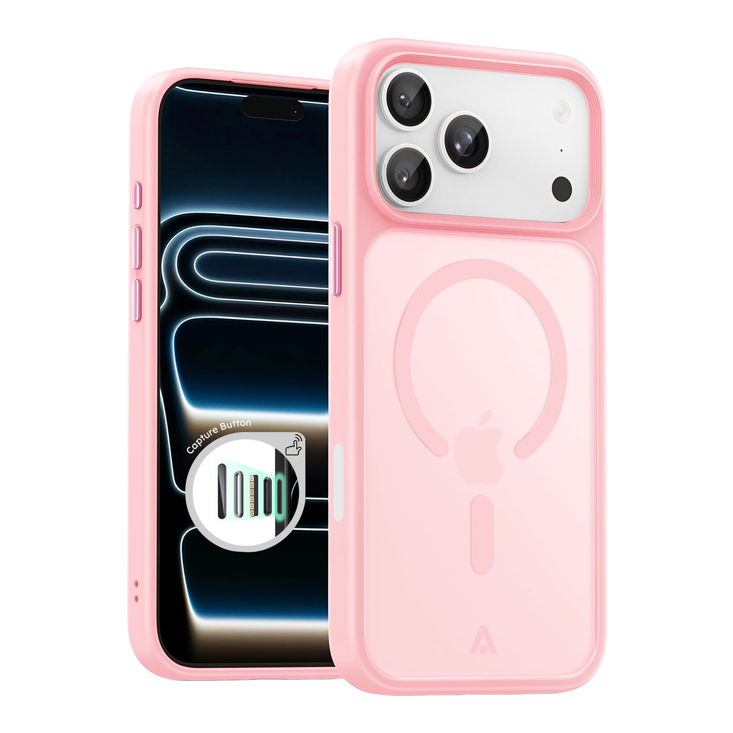 alkaya. | LUCID FROSTED Case kompatibel mit Magsafe pink, iPhone 17 Pro/18 Pro