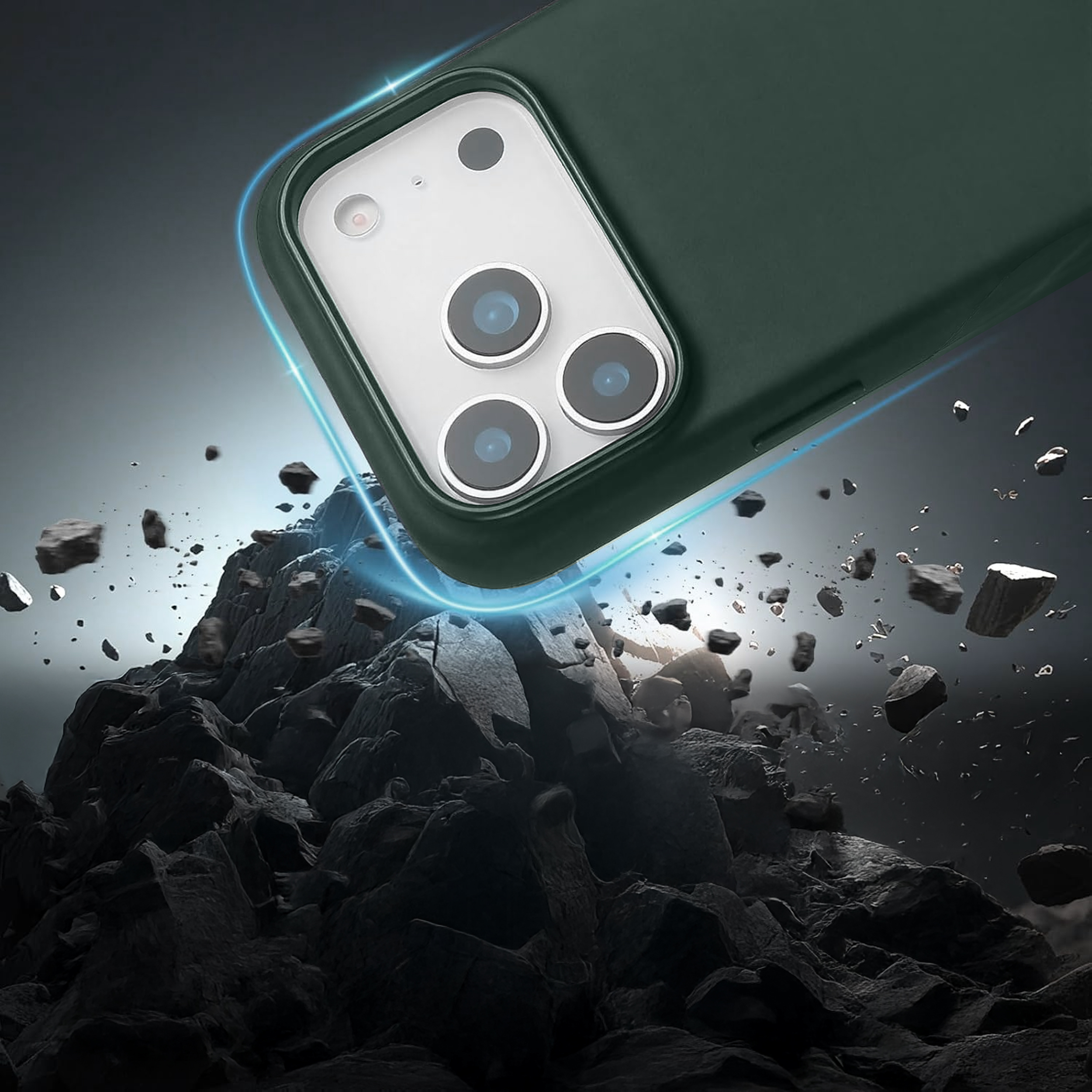 alkaya. | LUCID PU-Leder Case kompatibel mit Magsafe dunkelgrün, iPhone 17 Pro