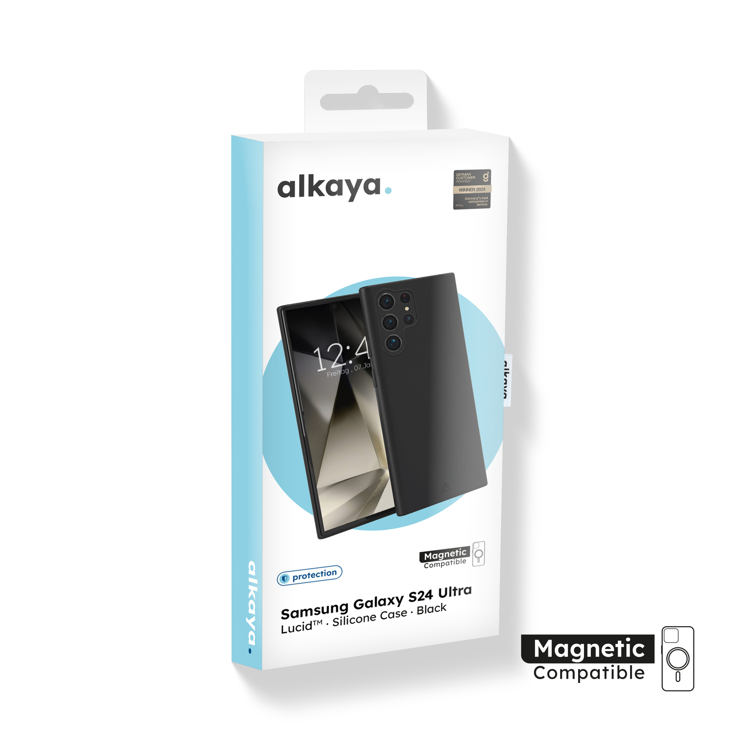 alkaya. | LUCID Silikon Case kompatibel mit Magsafe schwarz, Samsung S24 Ultra