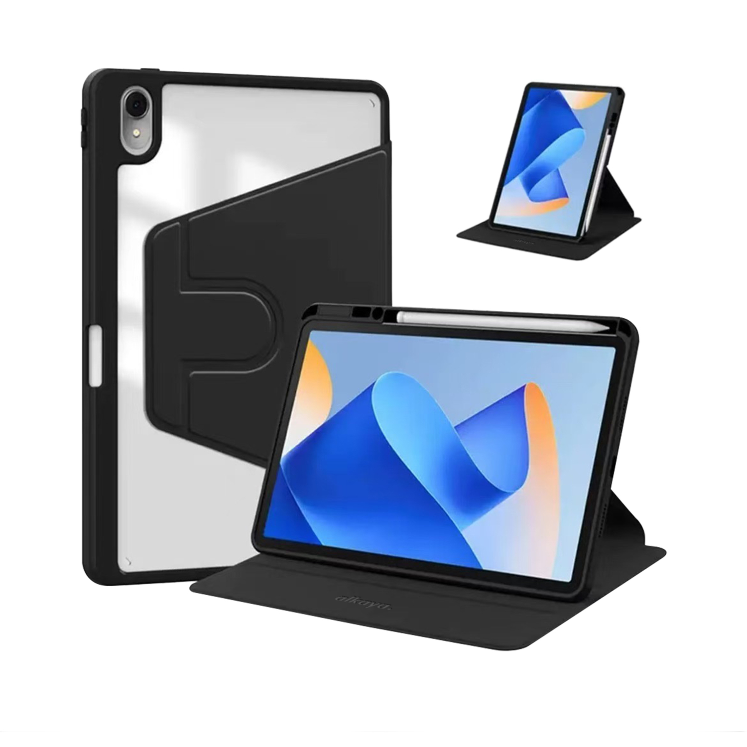 alkaya. | LUCID iPad Schutzhülle 360 FlexStand Case schwarz, iPad series 10/11