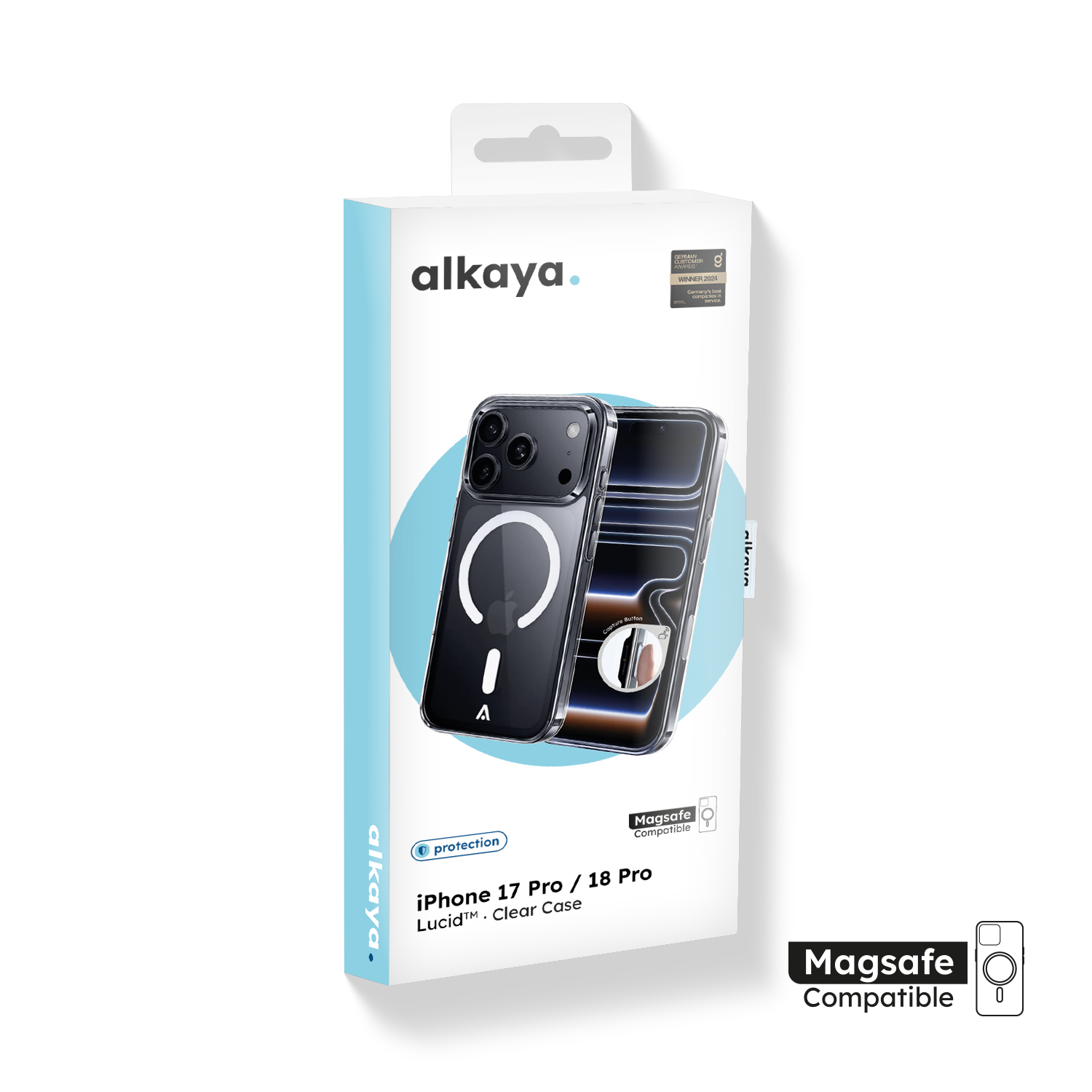 alkaya. | LUCID Clear Case kompatibel mit Magsafe transparent, iPhone 18 Pro