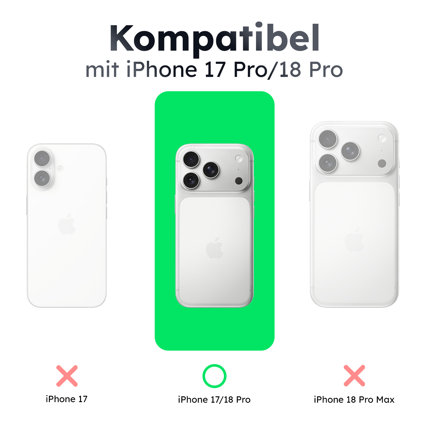 alkaya. | LUCID G-HAN MILITARY Case kompatibel mit Magsafe iPhone 18 Pro/17 Pro, schwarz