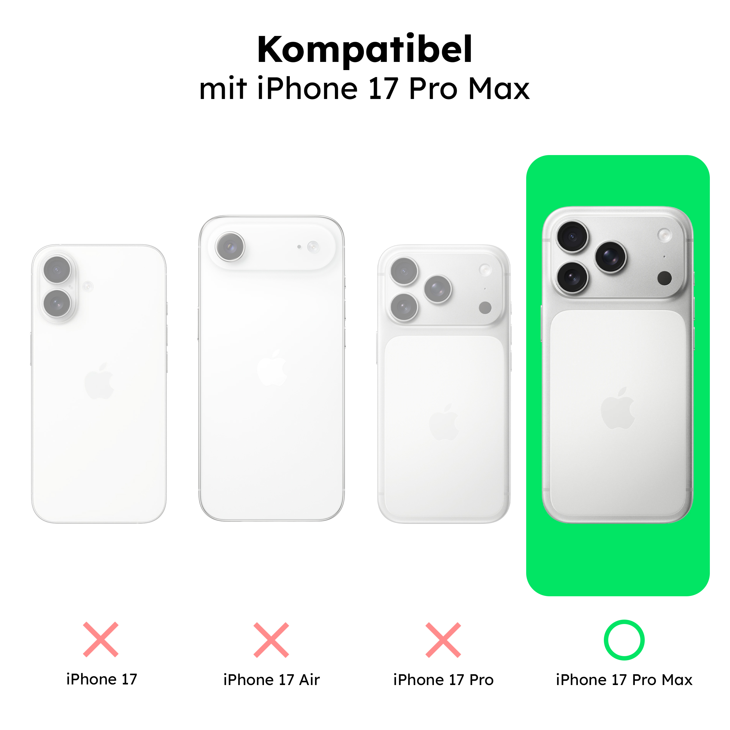 alkaya. | LUCID PU-Leder Case kompatibel mit Magsafe schwarz, iPhone 17 Pro Max