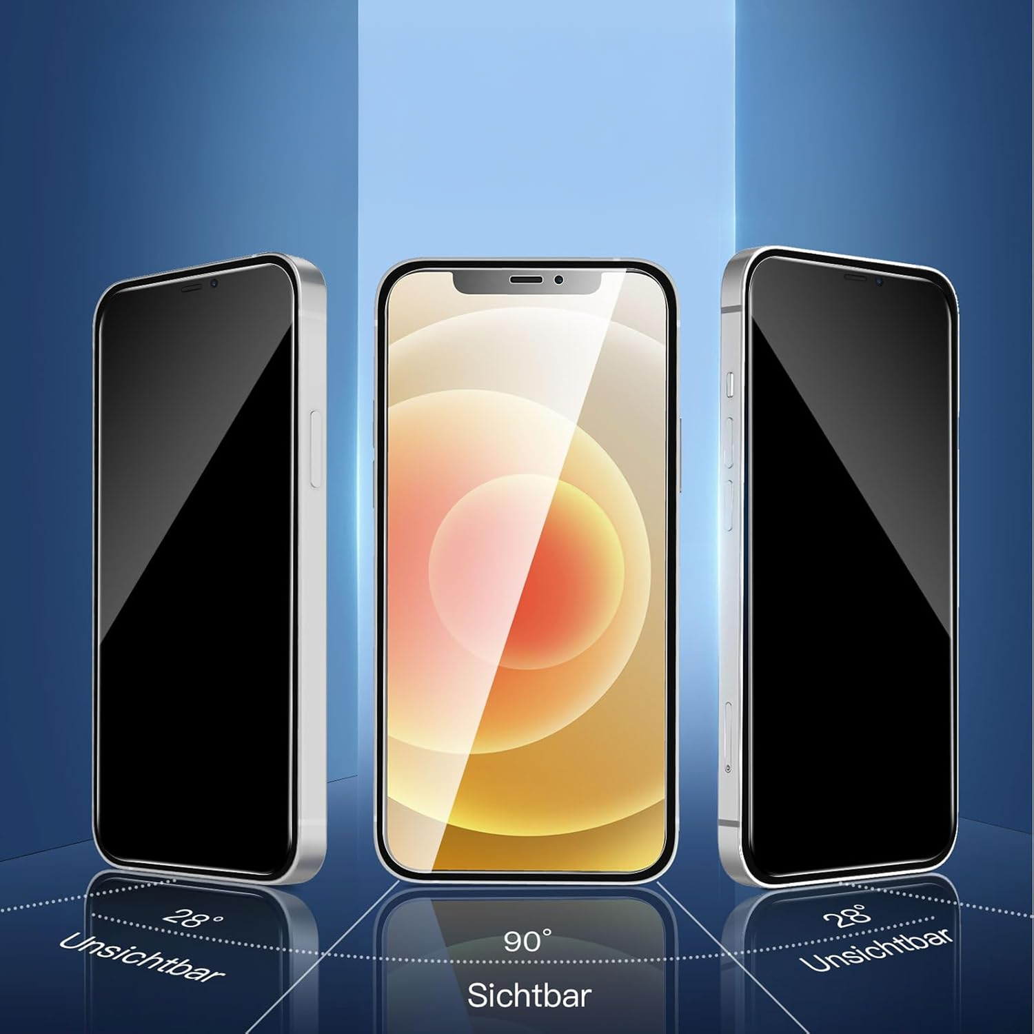 alkaya. | A Shield | Display-Sichtschutzglas | 3D Full Cover | Privacy, iPhone 12 Pro Max