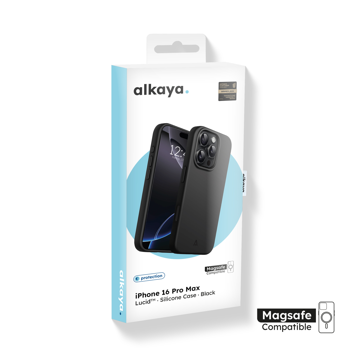 alkaya. | LUCID Silikon Case kompatibel mit Magsafe schwarz, iPhone 16 Pro Max