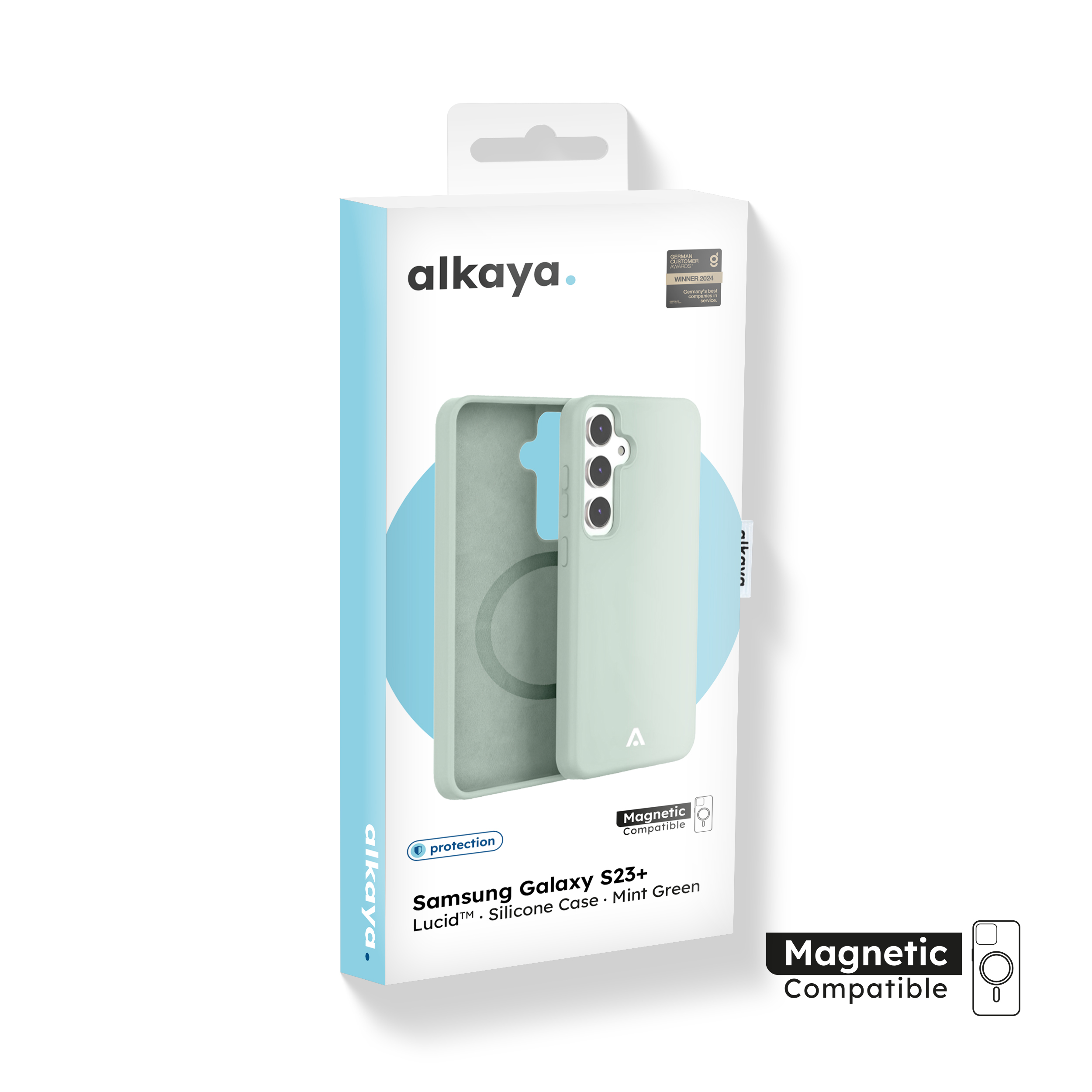 alkaya. | LUCID Silikon Case kompatibel mit Magsafe mint grün, Samsung S23+