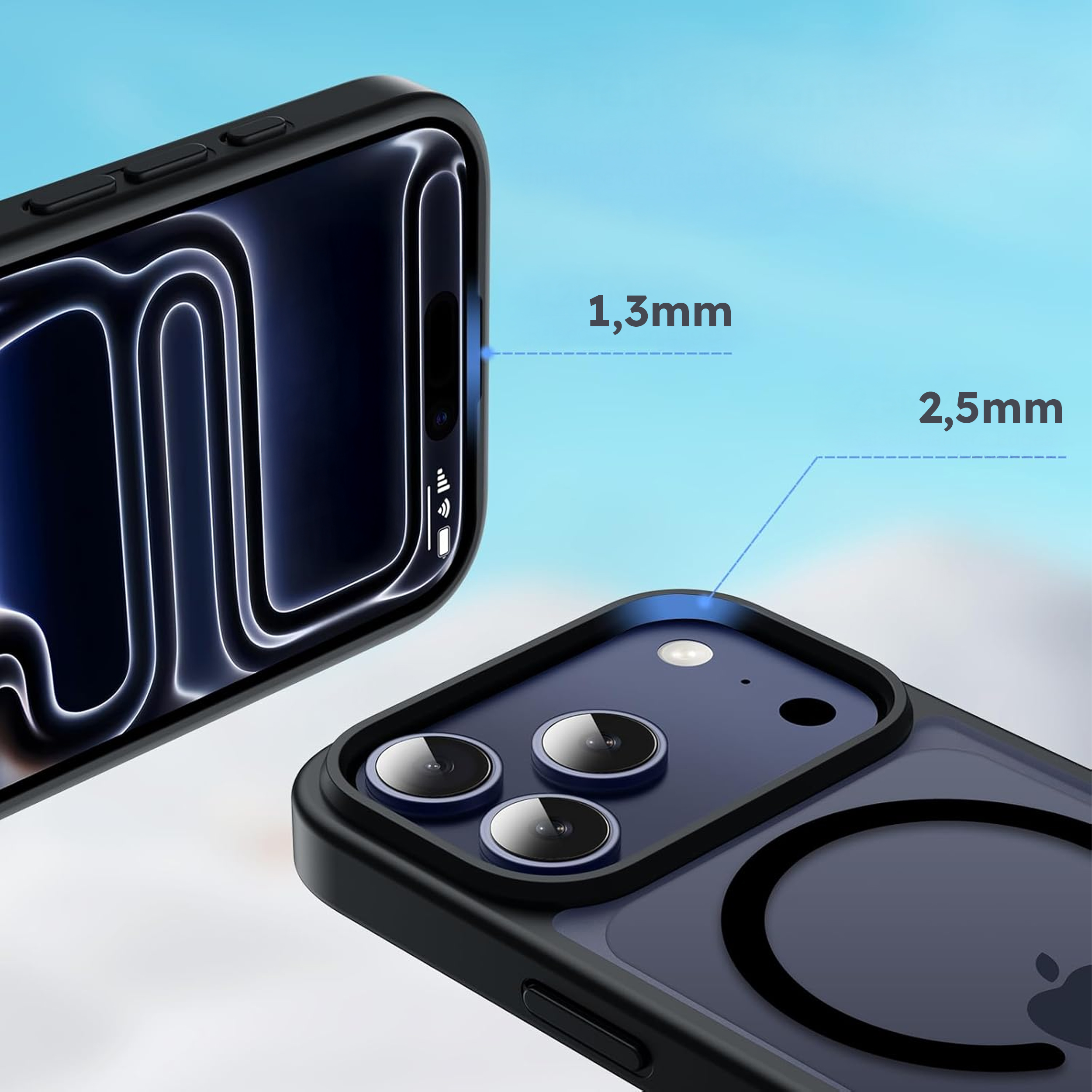 alkaya. | LUCID Protect Case kompatibel mit Magsafe schwarz, iPhone 17 Pro