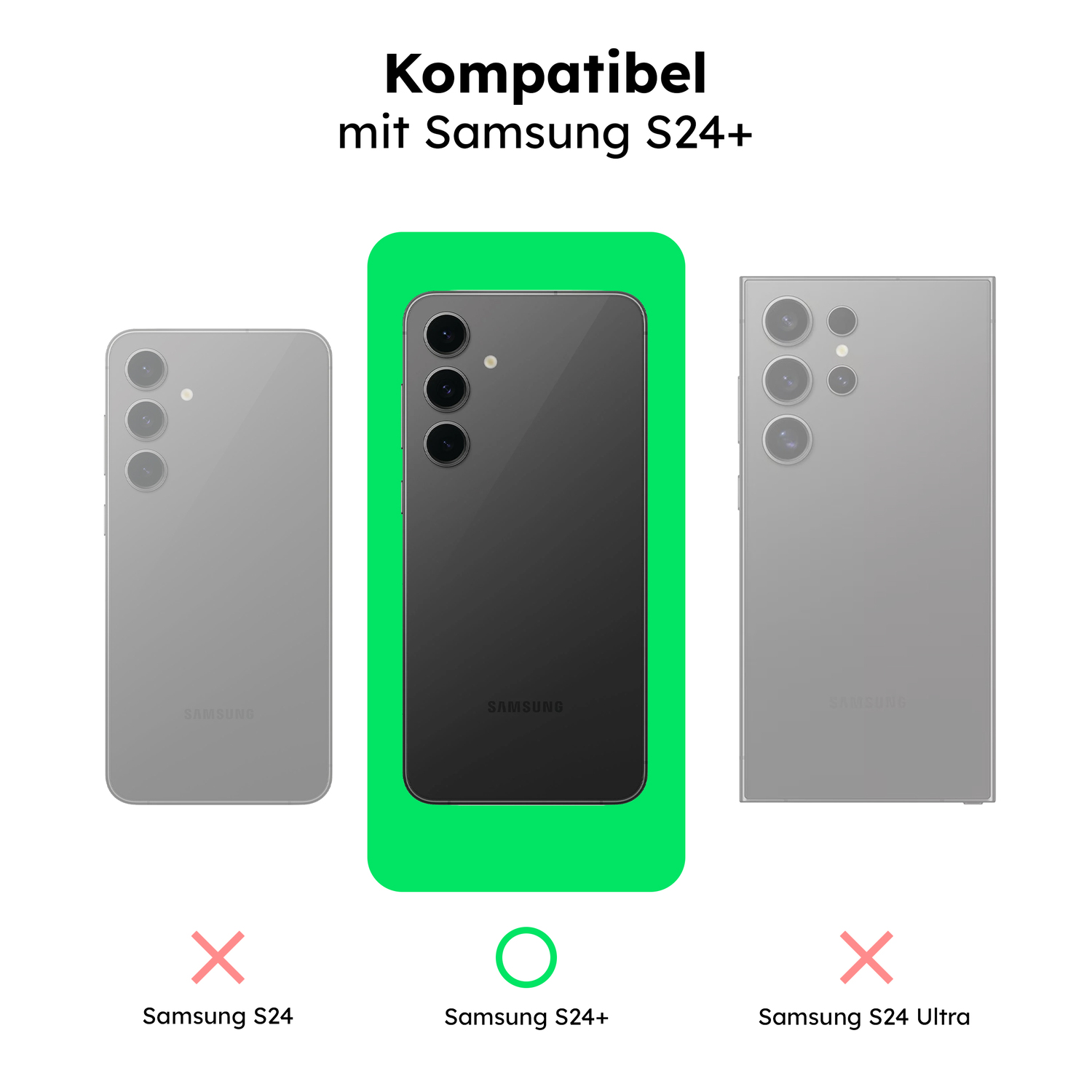 alkaya. | LUCID Clear Case kompatibel mit Magsafe transparent, Samsung S24+