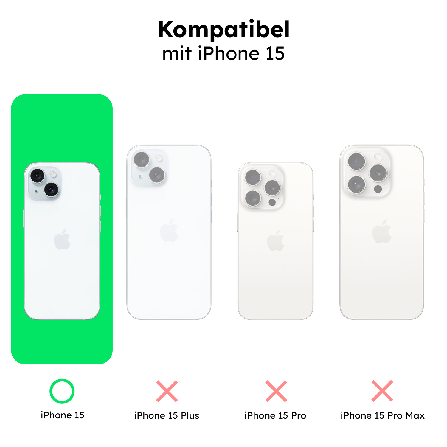 alkaya. | LUCID Silikon Case kompatibel mit Magsafe  pink, iPhone 15