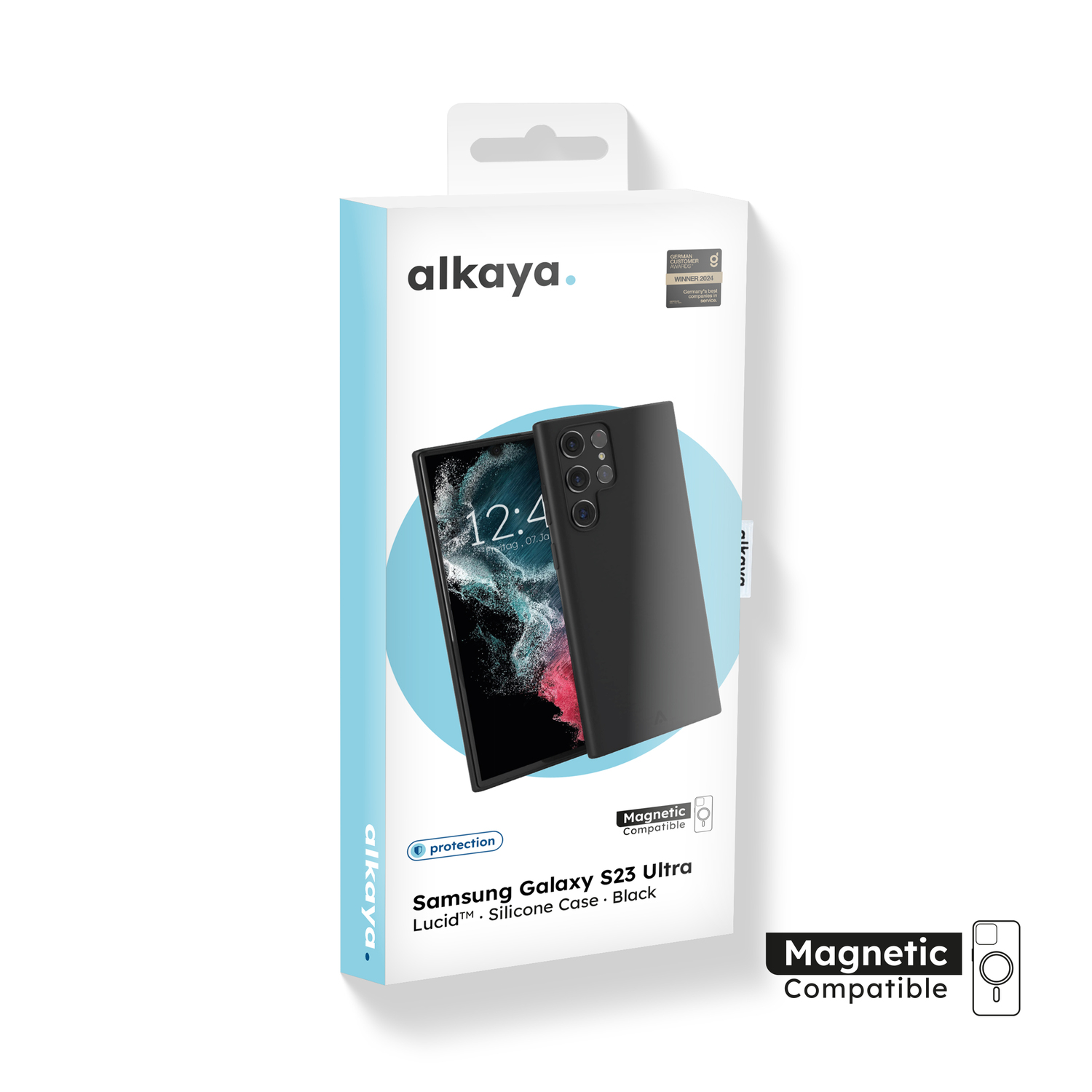 alkaya. | LUCID Silikon Case kompatibel mit Magsafe schwarz, Samsung S23 Ultra