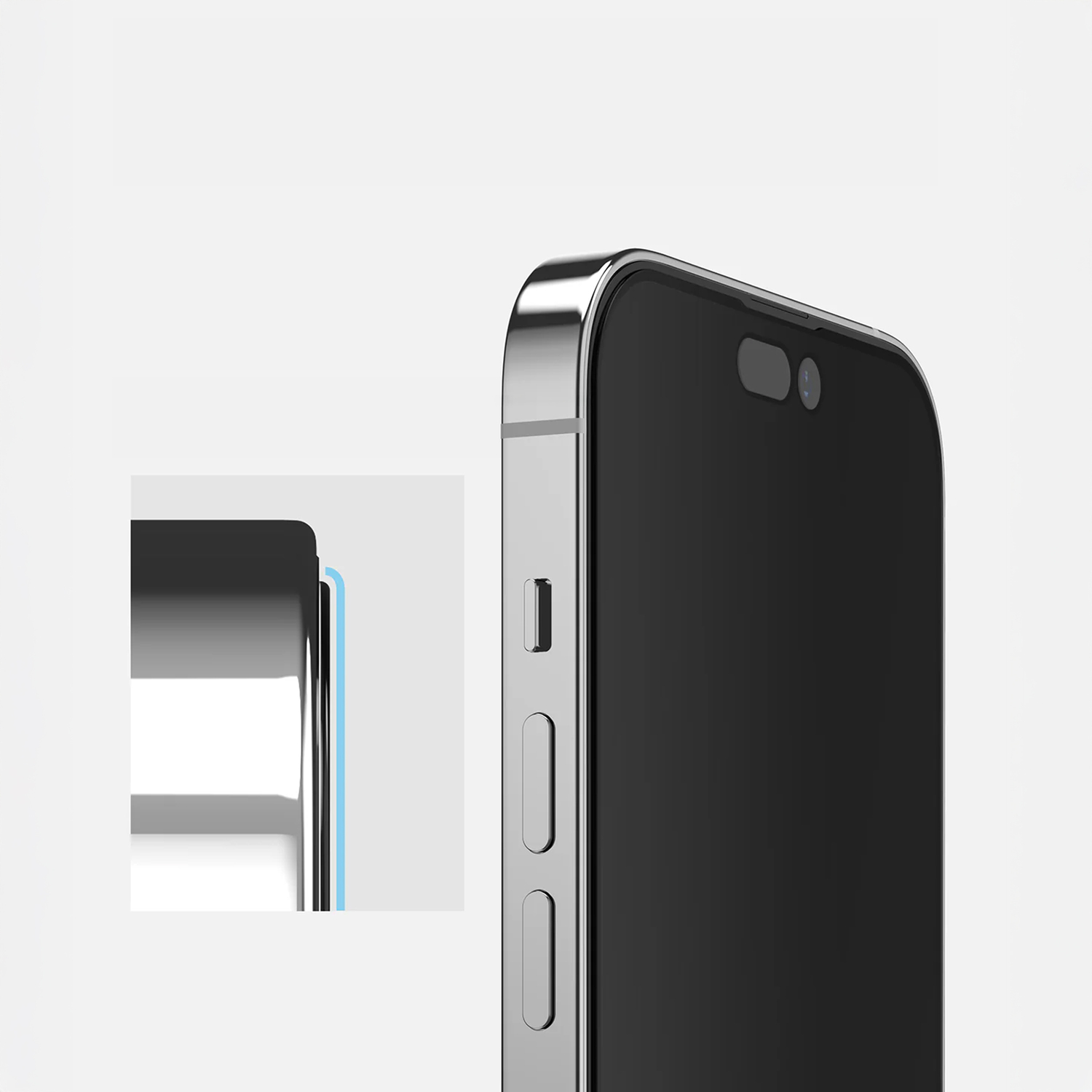 alkaya. | A Shield | Display-Sichtschutzglas | 3D Full Cover | Privacy, iPhone 15 Plus / 16 Plus