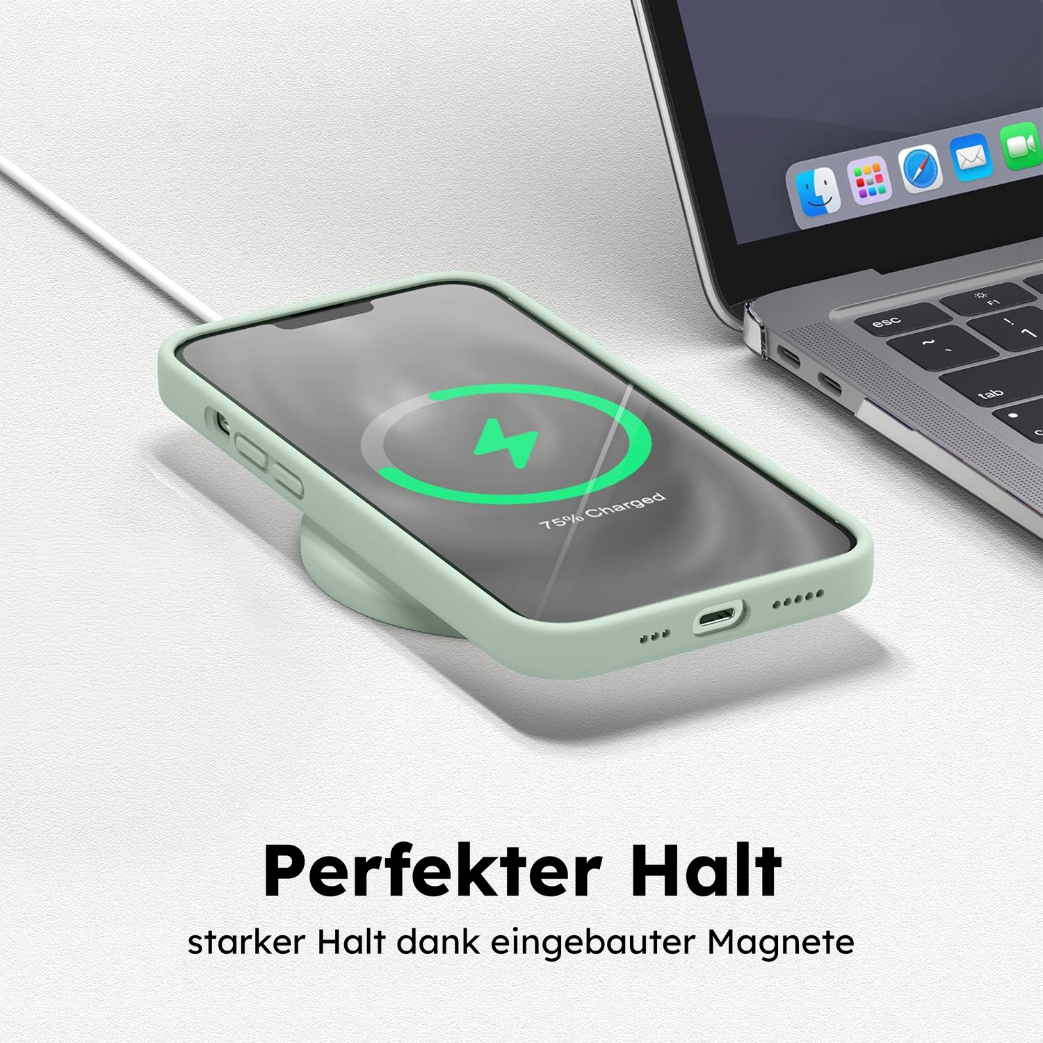 alkaya. | LUCID Silikon Case kompatibel mit Magsafe Mint Grün, iPhone 16