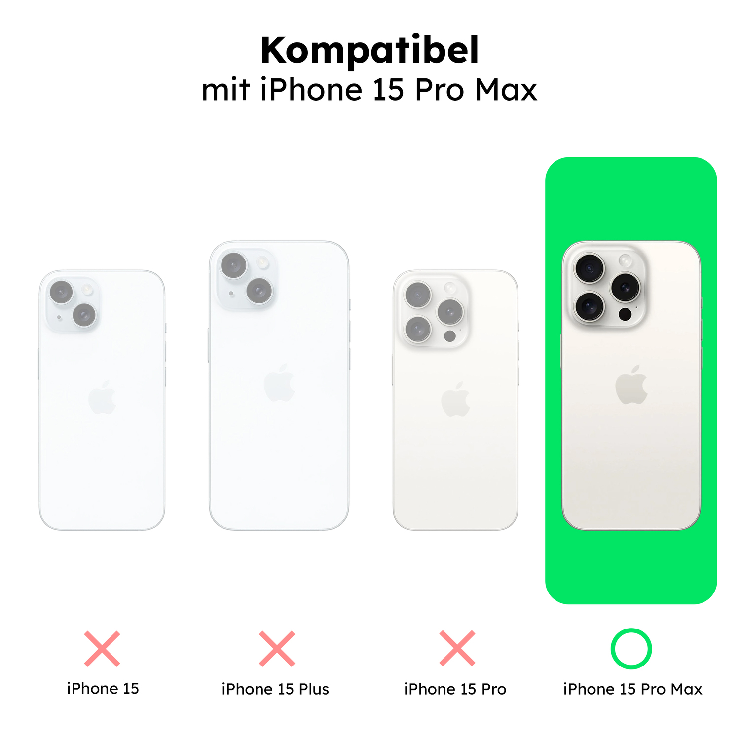 alkaya. | LUCID Silikon Case kompatibel mit Magsafe schwarz, iPhone 15 Pro Max