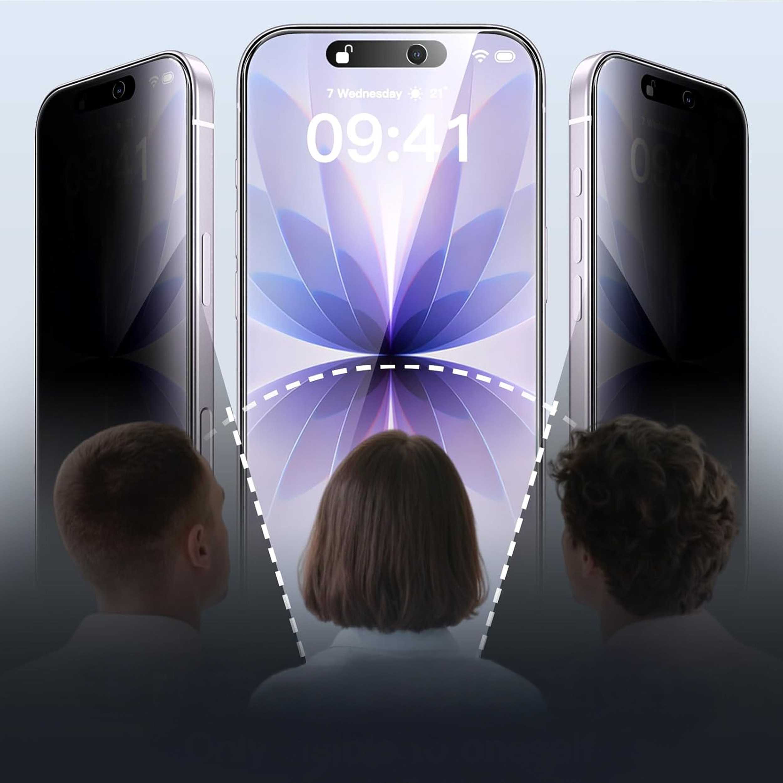 alkaya. | A Shield | Displayschutzglass | 3D Full Cover, Privacy, iPhone 17 / 17 Pro