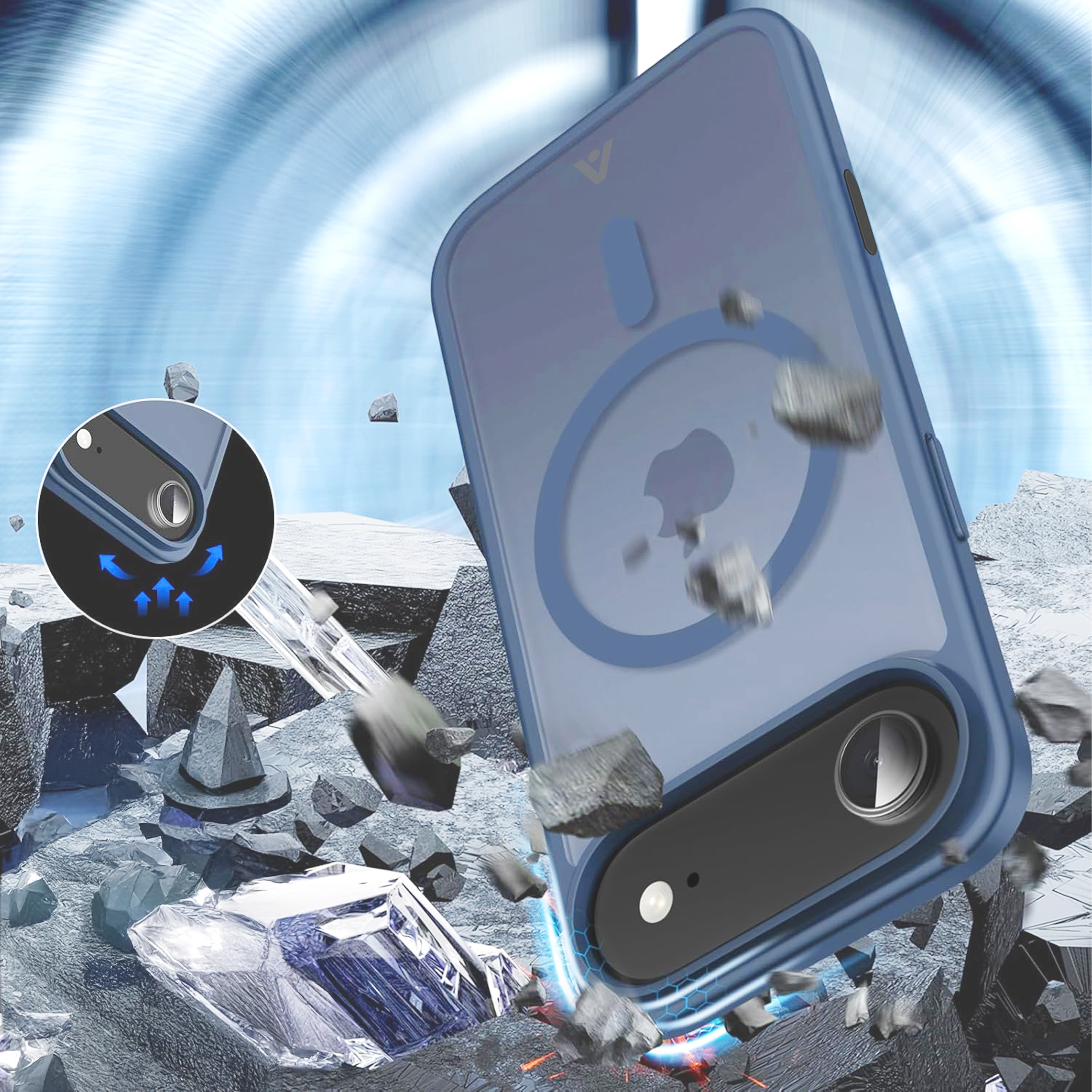 alkaya. | LUCID Protect Case kompatibel mit Magsafe blau, iPhone 17 Air