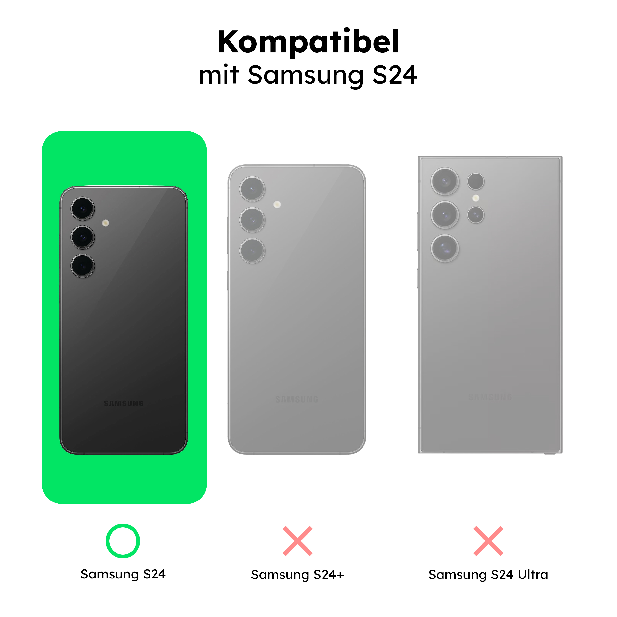 alkaya. | LUCID Silikon Case kompatibel mit Magsafe mint grün, Samsung S24