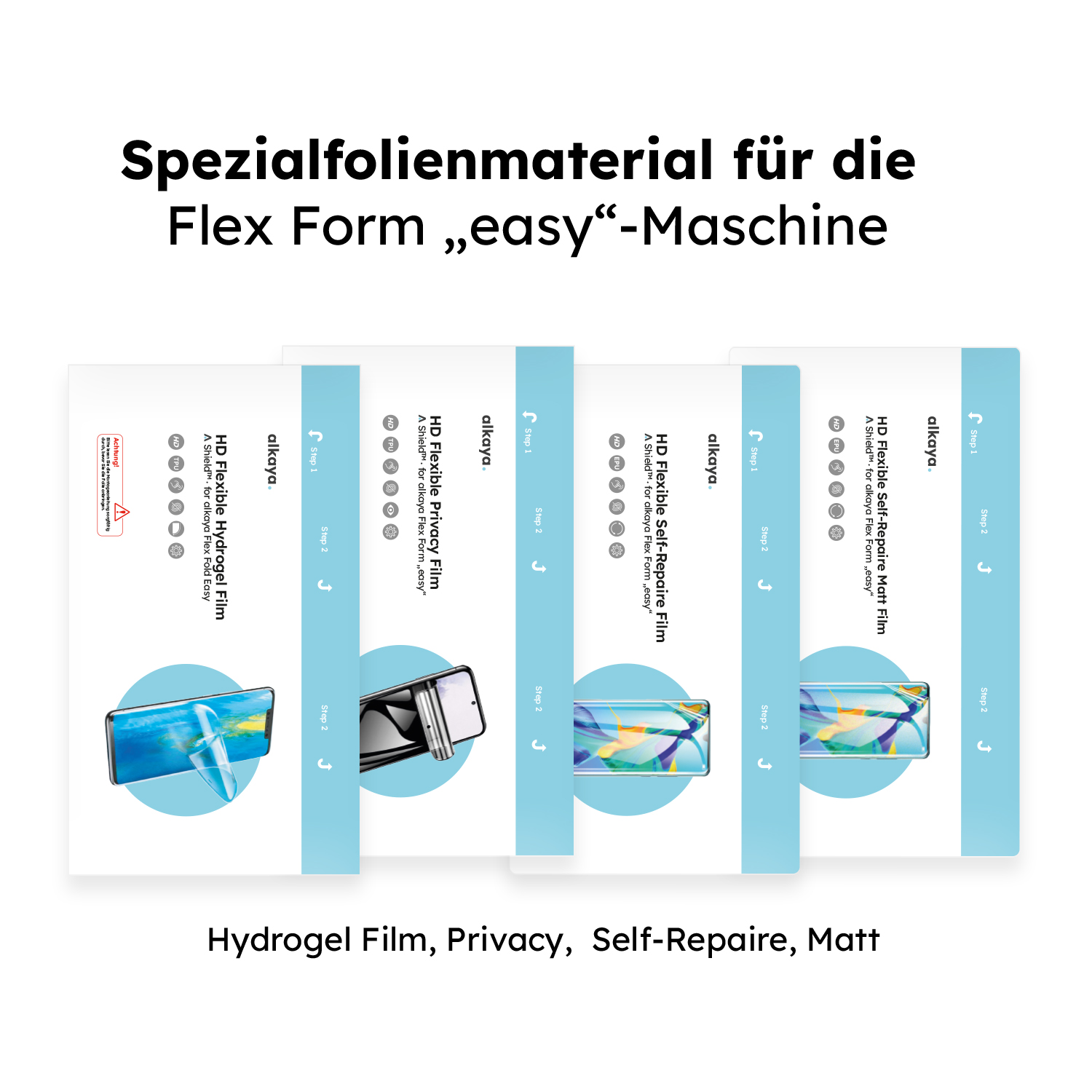 A Shield HD Flexible Self-Repair Film matt  210x120mm Flex„easy“ 50er Packung