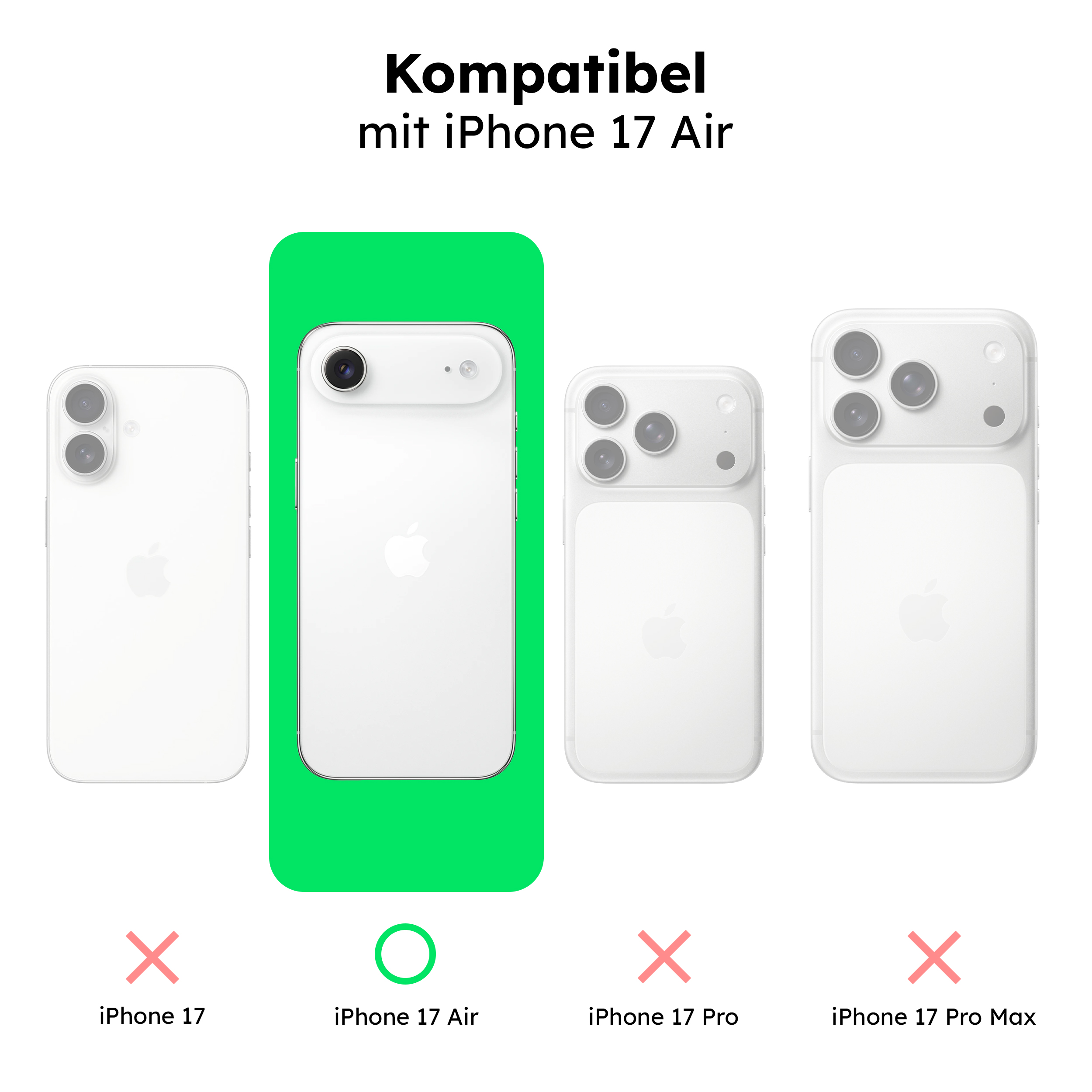 alkaya. | LUCID Protect Case kompatibel mit Magsafe schwarz, iPhone 17 Air