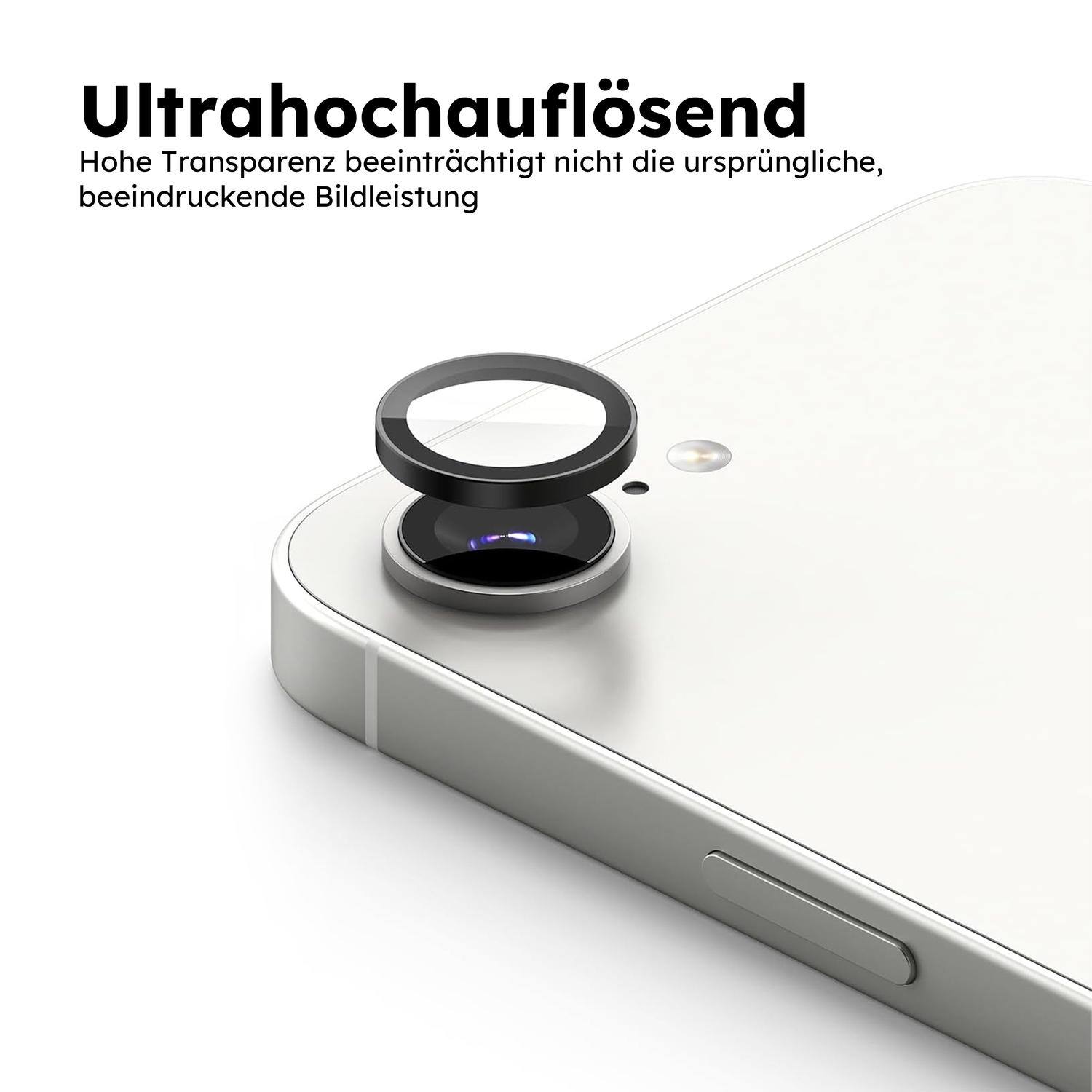 alkaya. | Lens Shield | Kameraschutzglas, Transparent single lens, iPhone 16e / 17e