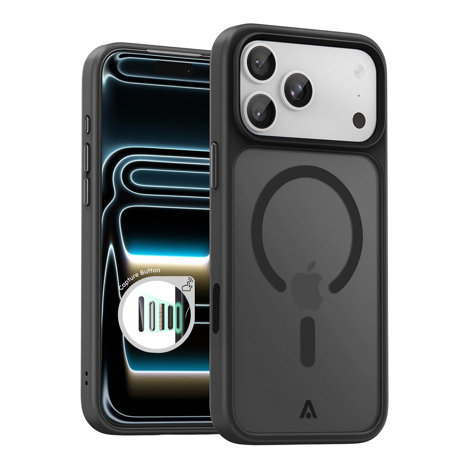 alkaya. | LUCID FROSTED Case kompatibel mit Magsafe schwarz, iPhone 18 Pro