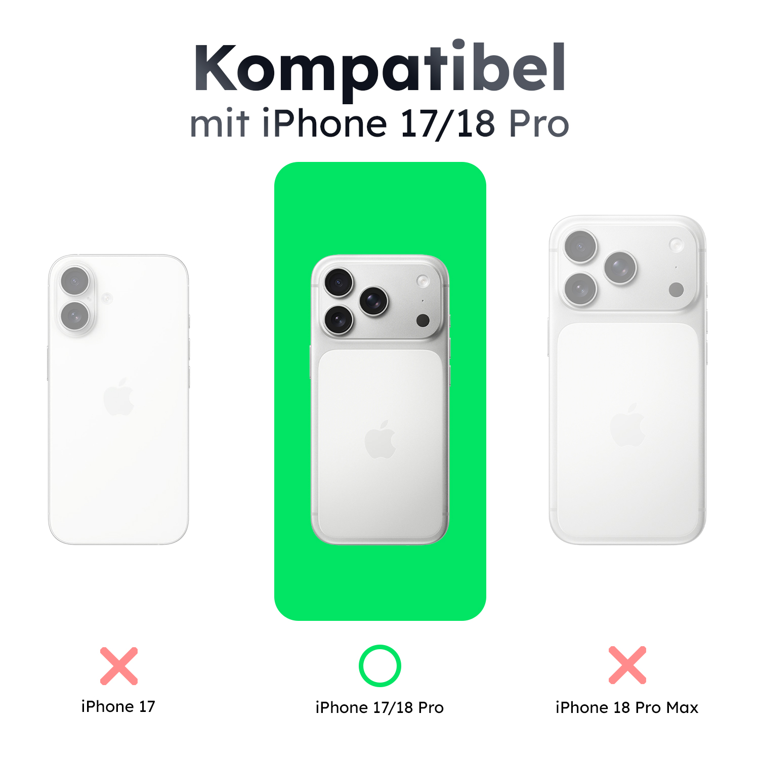 alkaya. | LUCID Clear Case kompatibel mit Magsafe transparent, iPhone 18 Pro