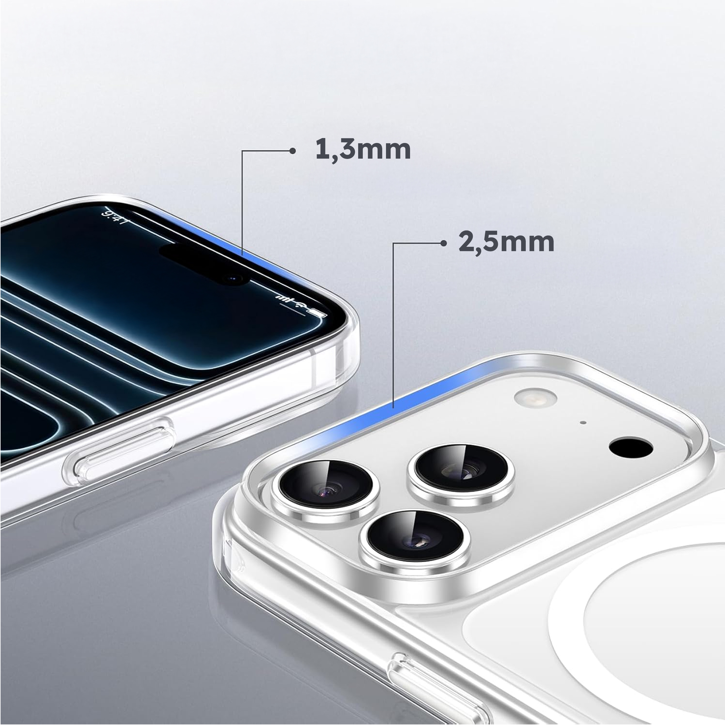 alkaya. | LUCID Clear Case kompatibel mit Magsafe transparent, iPhone 17 Pro Max