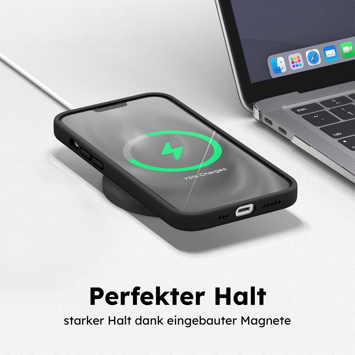 alkaya. | LUCID Silikon Case kompatibel mit Magsafe schwarz, iPhone 13 Pro