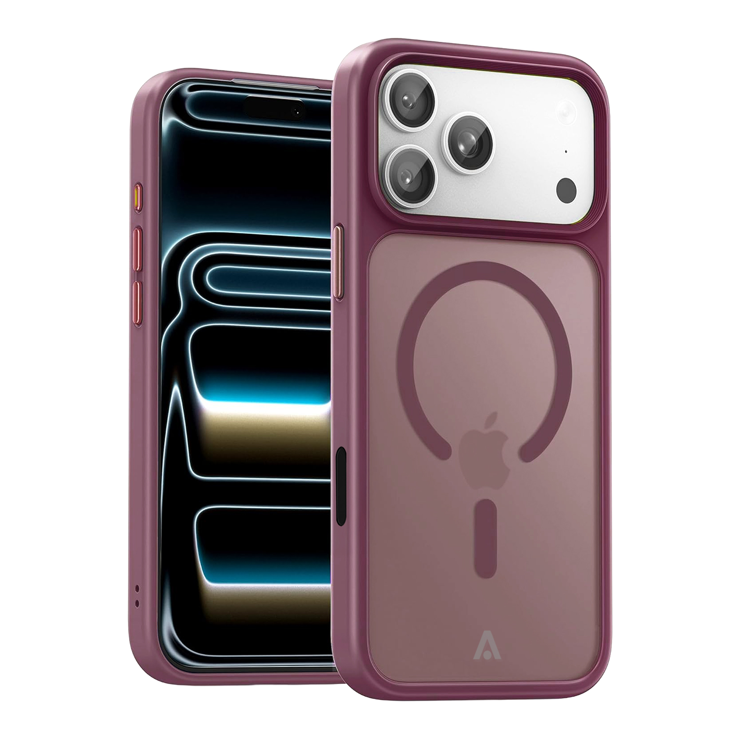 alkaya. | LUCID FROSTED Case kompatibel mit Magsafe dark cherry, iPhone 17 Pro/18 Pro